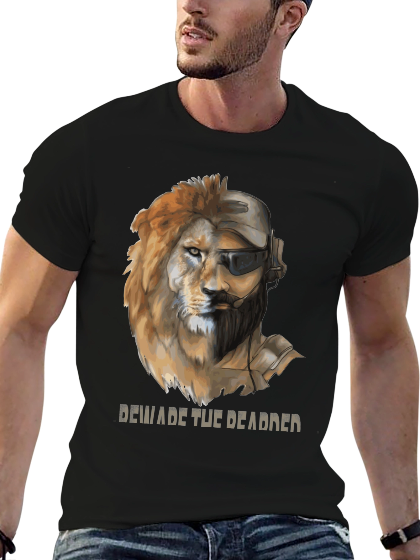 Lion Soldier Graphic Tee - Beware the Deadder T-Shirt