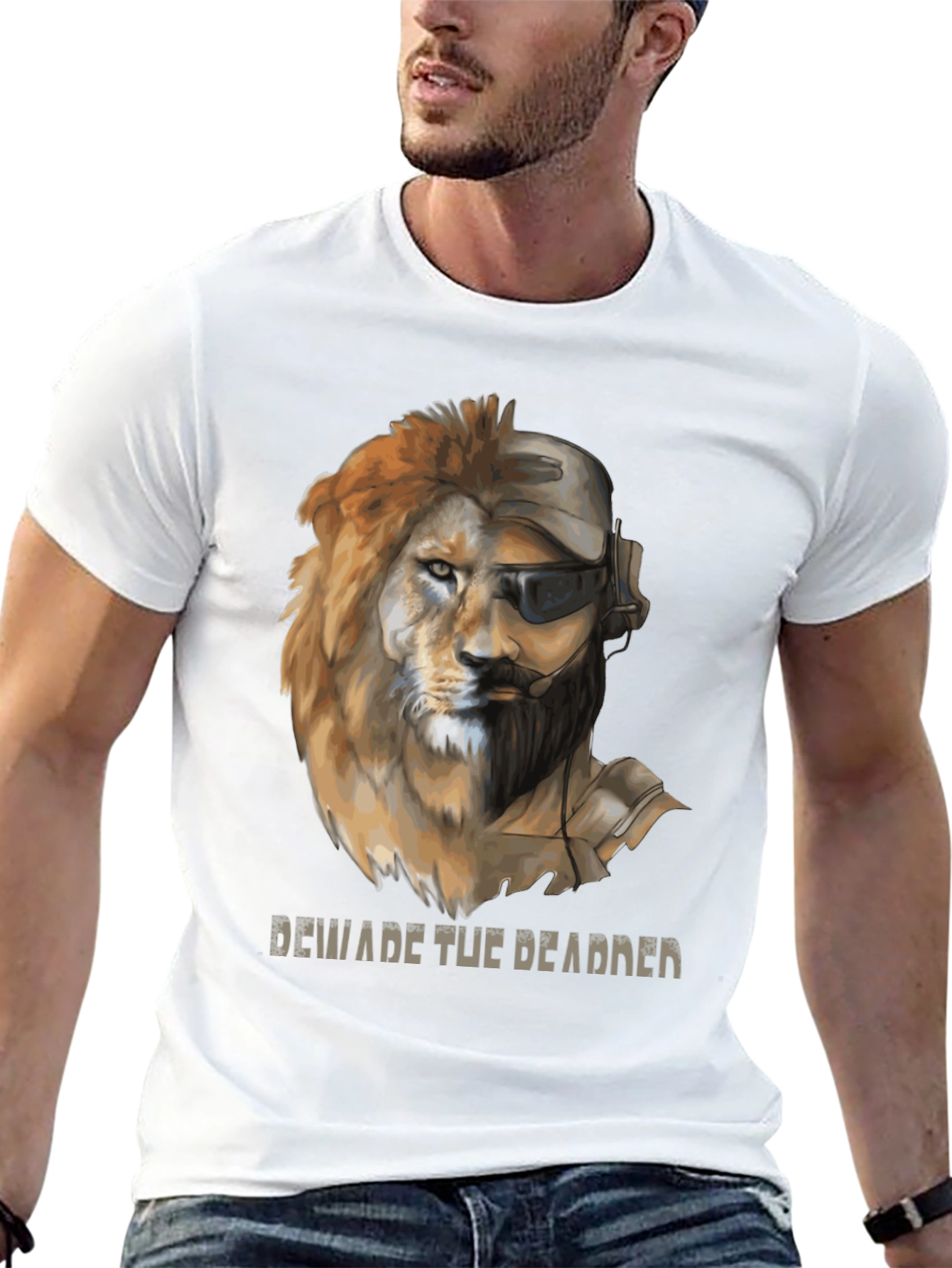 Lion Soldier Graphic Tee - Beware the Deadder T-Shirt