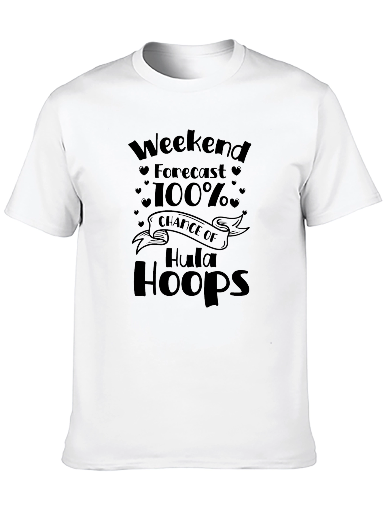 Weekend Forecast Hula Hoops Black Graphic Tee