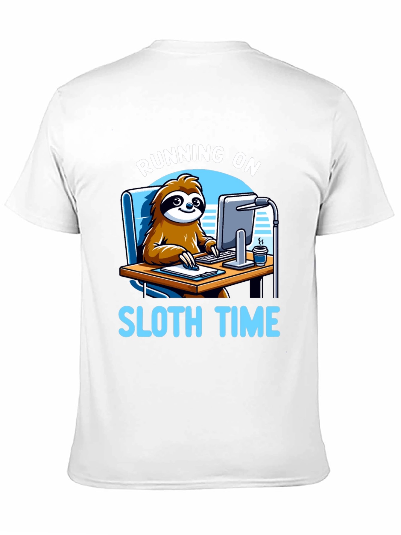 Running on Sloth Time Black T-Shirt