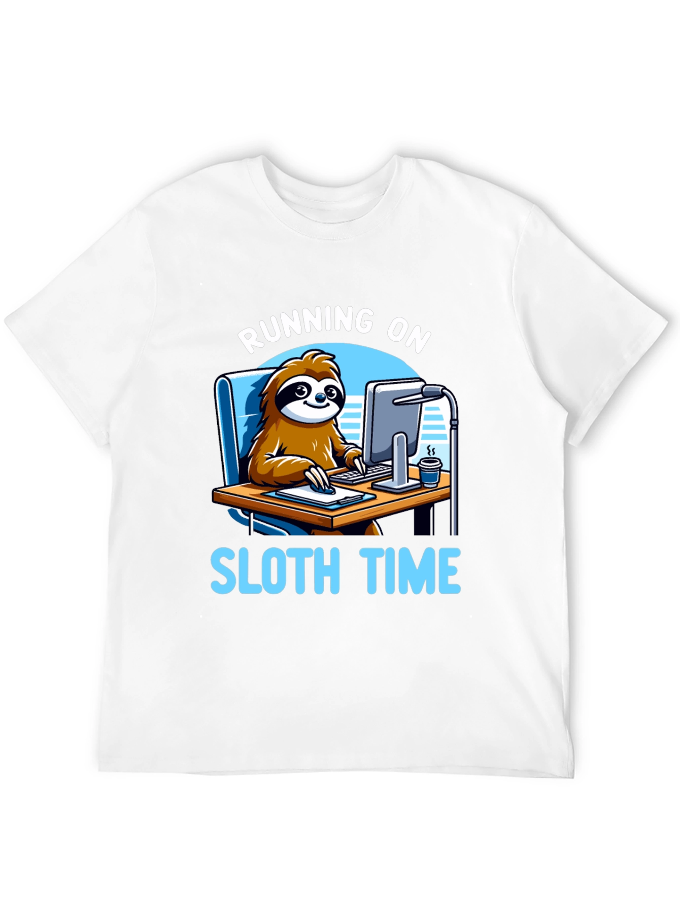 Running on Sloth Time Black T-Shirt