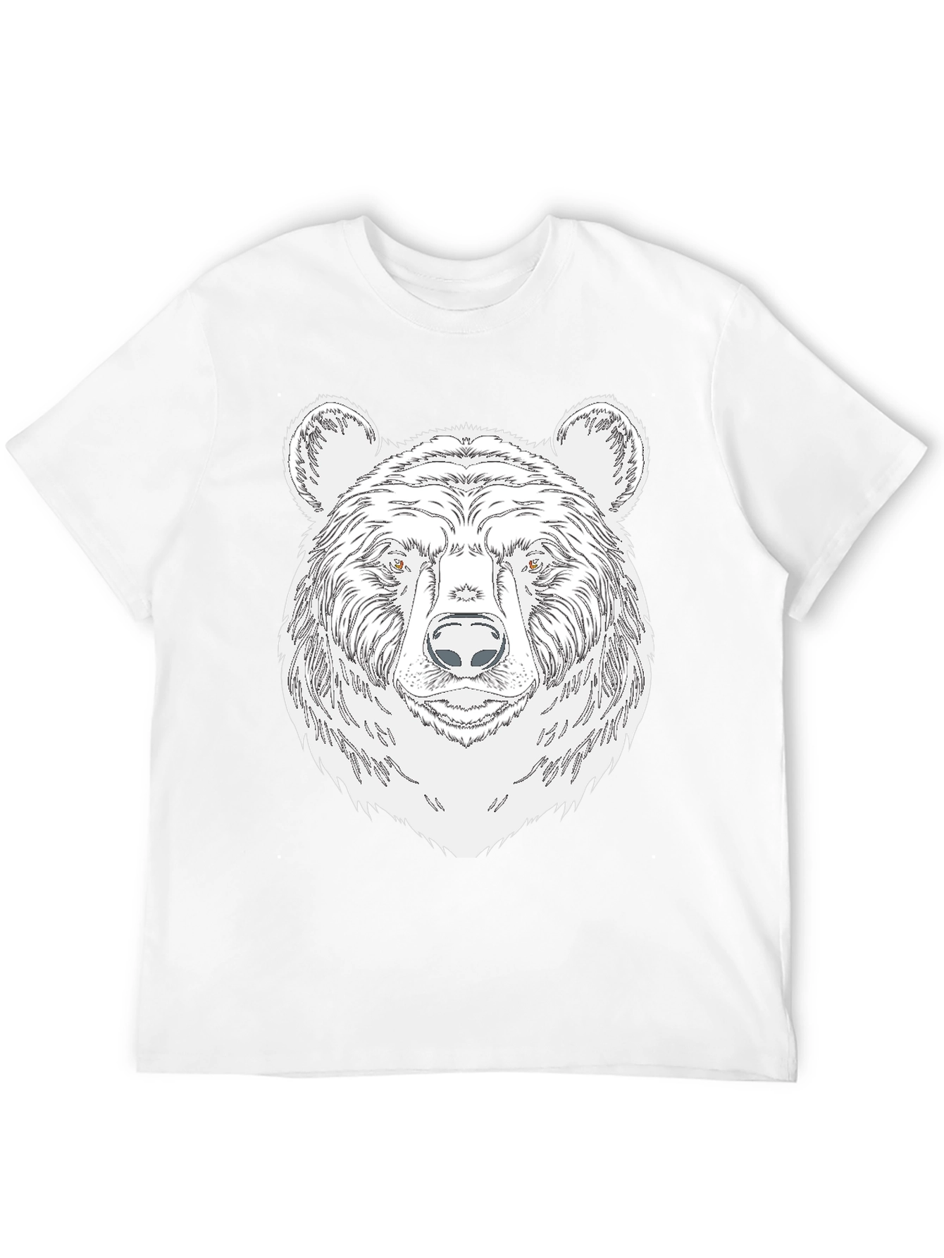 Mens Black Bear Graphic Tee - Wildlife Design