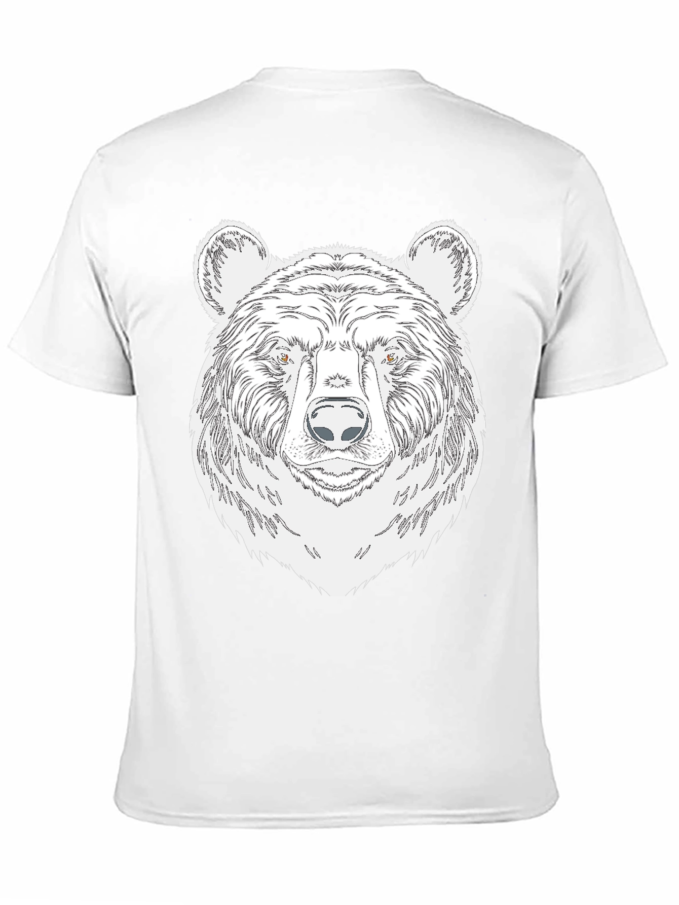 Mens Black Bear Graphic Tee - Wildlife Design