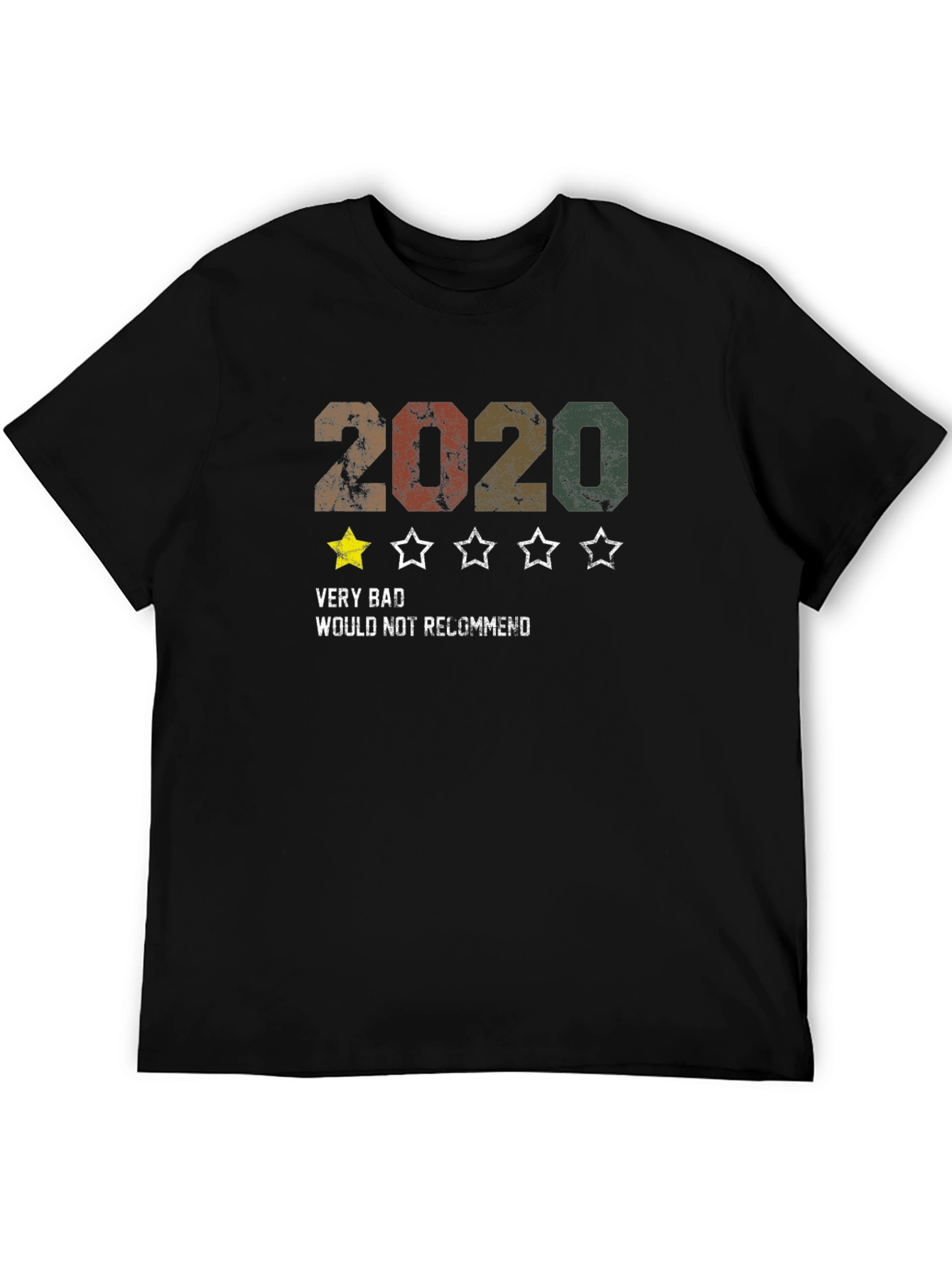 2020 One-Star Review Graphic Tee - Funny Retro Design