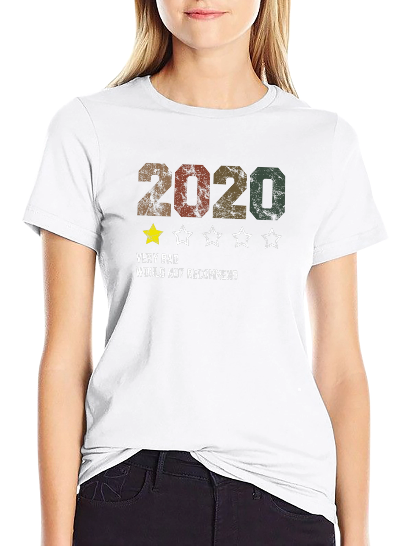 2020 One-Star Review Graphic Tee - Funny Retro Design