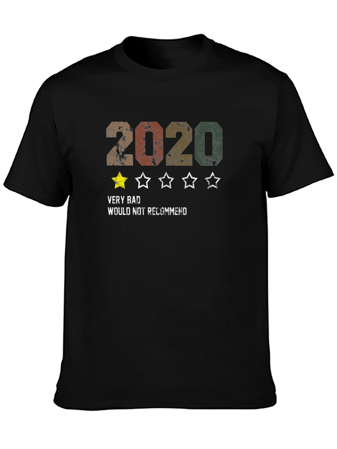 2020 One-Star Review Graphic Tee - Funny Retro Design