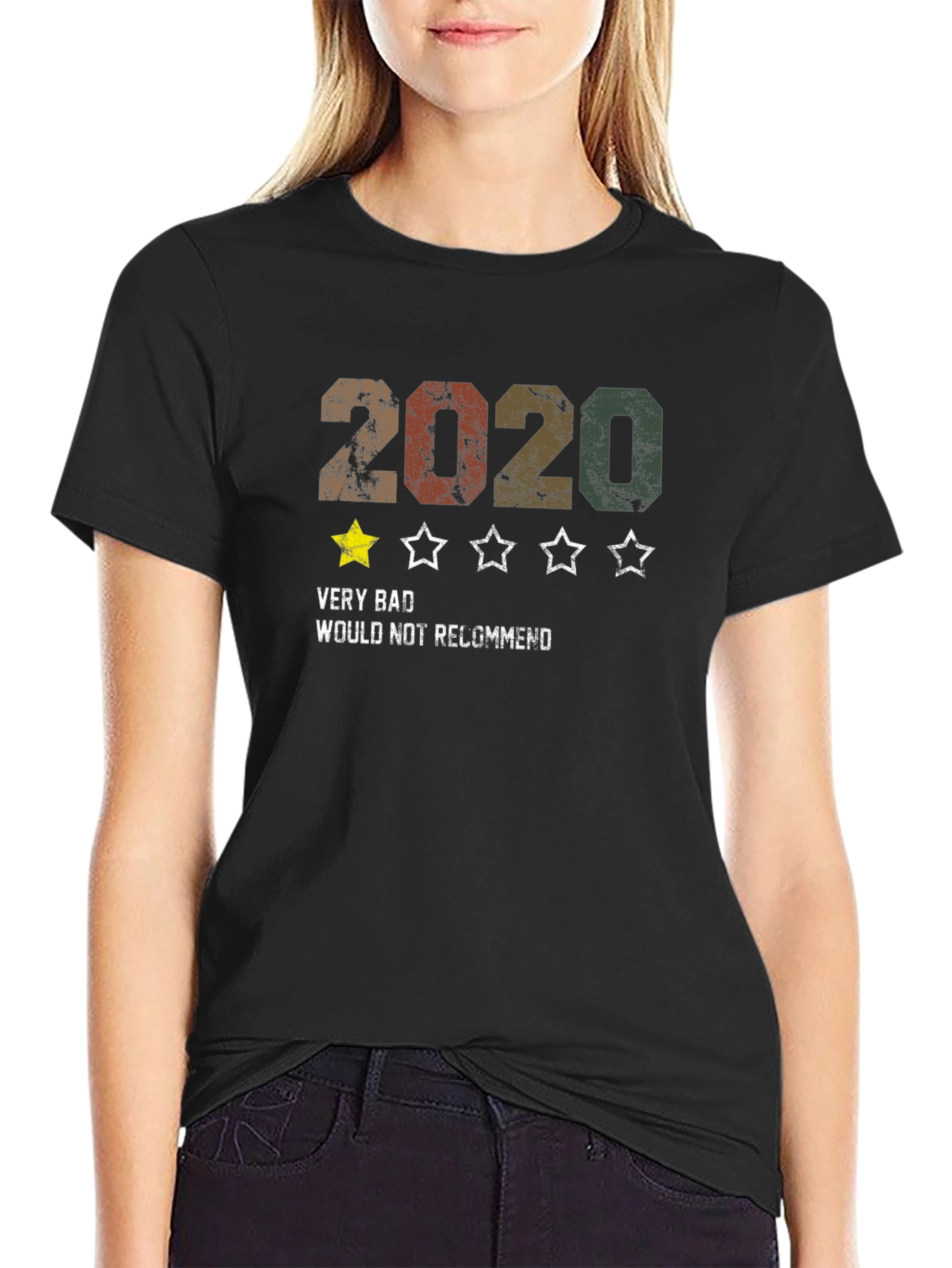 2020 One-Star Review Graphic Tee - Funny Retro Design