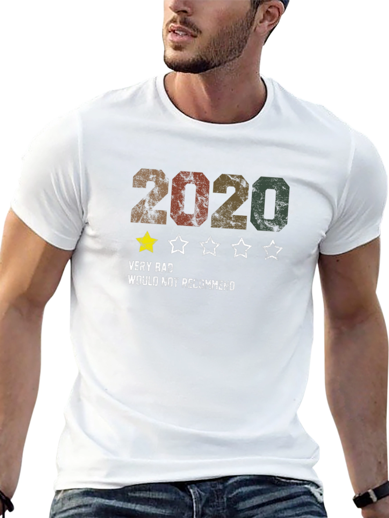 2020 One-Star Review Graphic Tee - Funny Retro Design