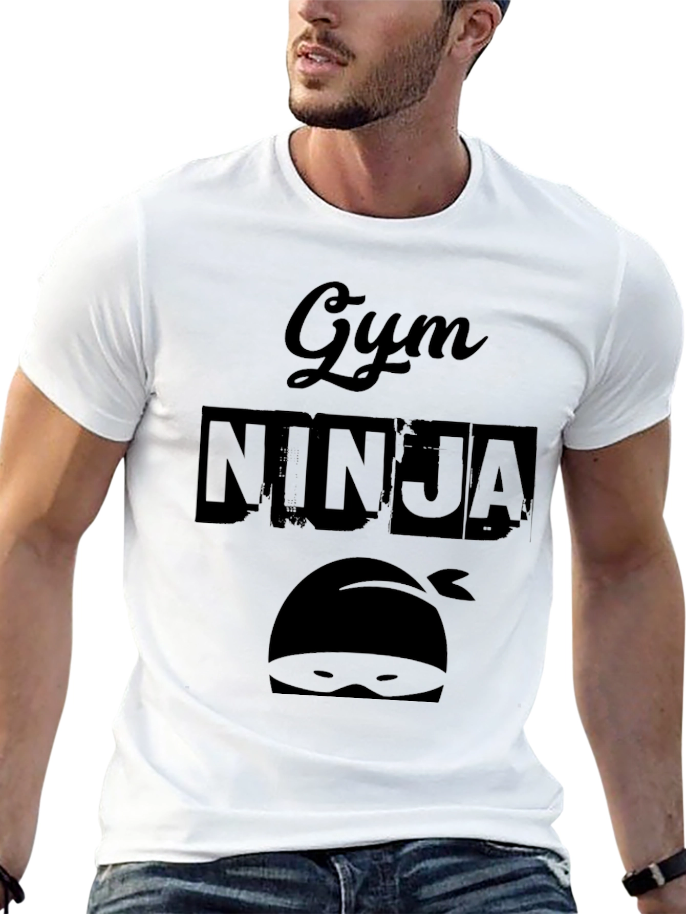 Gym Ninja Black Graphic T-Shirt - Workout Apparel