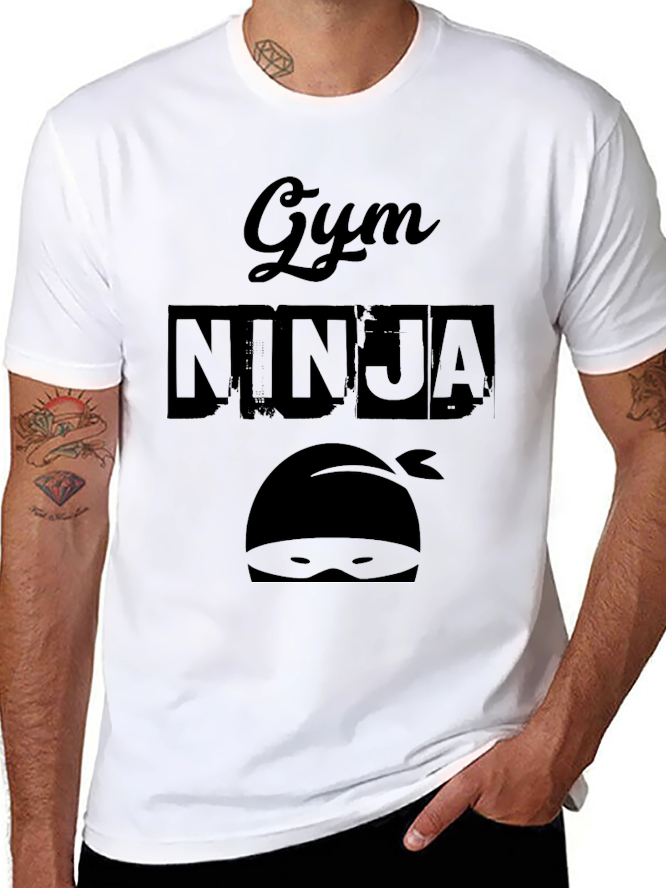 Gym Ninja Black Graphic T-Shirt - Workout Apparel