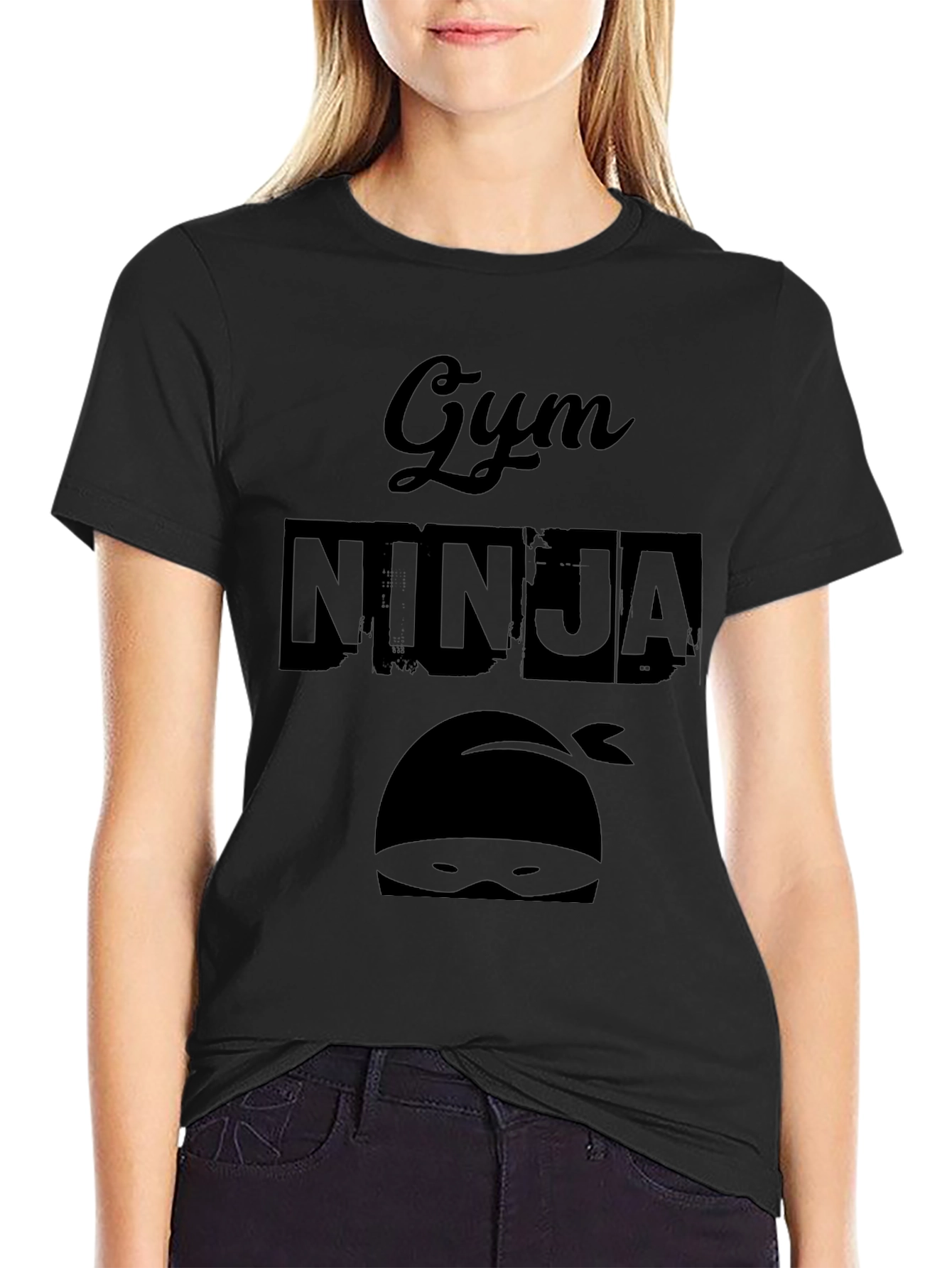 Gym Ninja Black Graphic T-Shirt - Workout Apparel