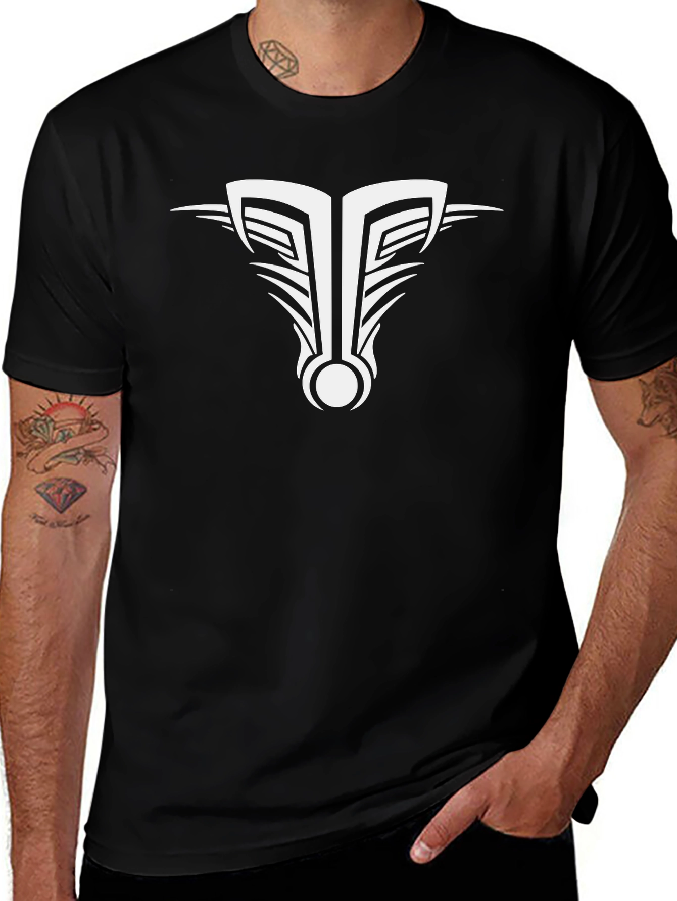 Tribal Graphic Black T-Shirt for Men