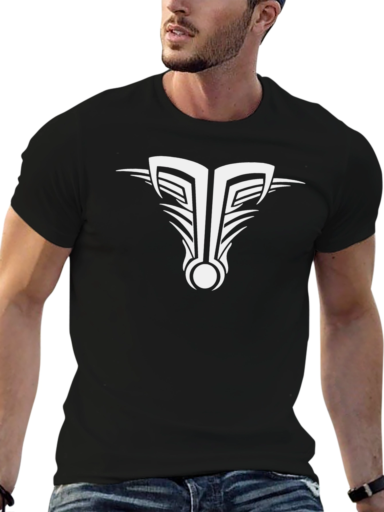 Tribal Graphic Black T-Shirt for Men
