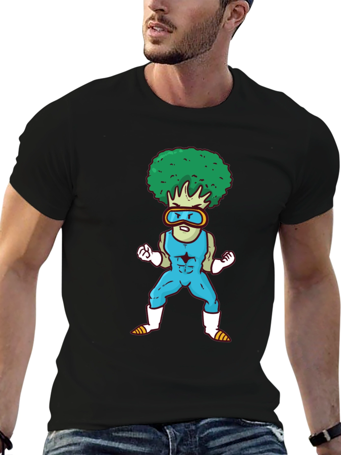Broccoli Man Graphic Tee - Funny Fitness T-Shirt