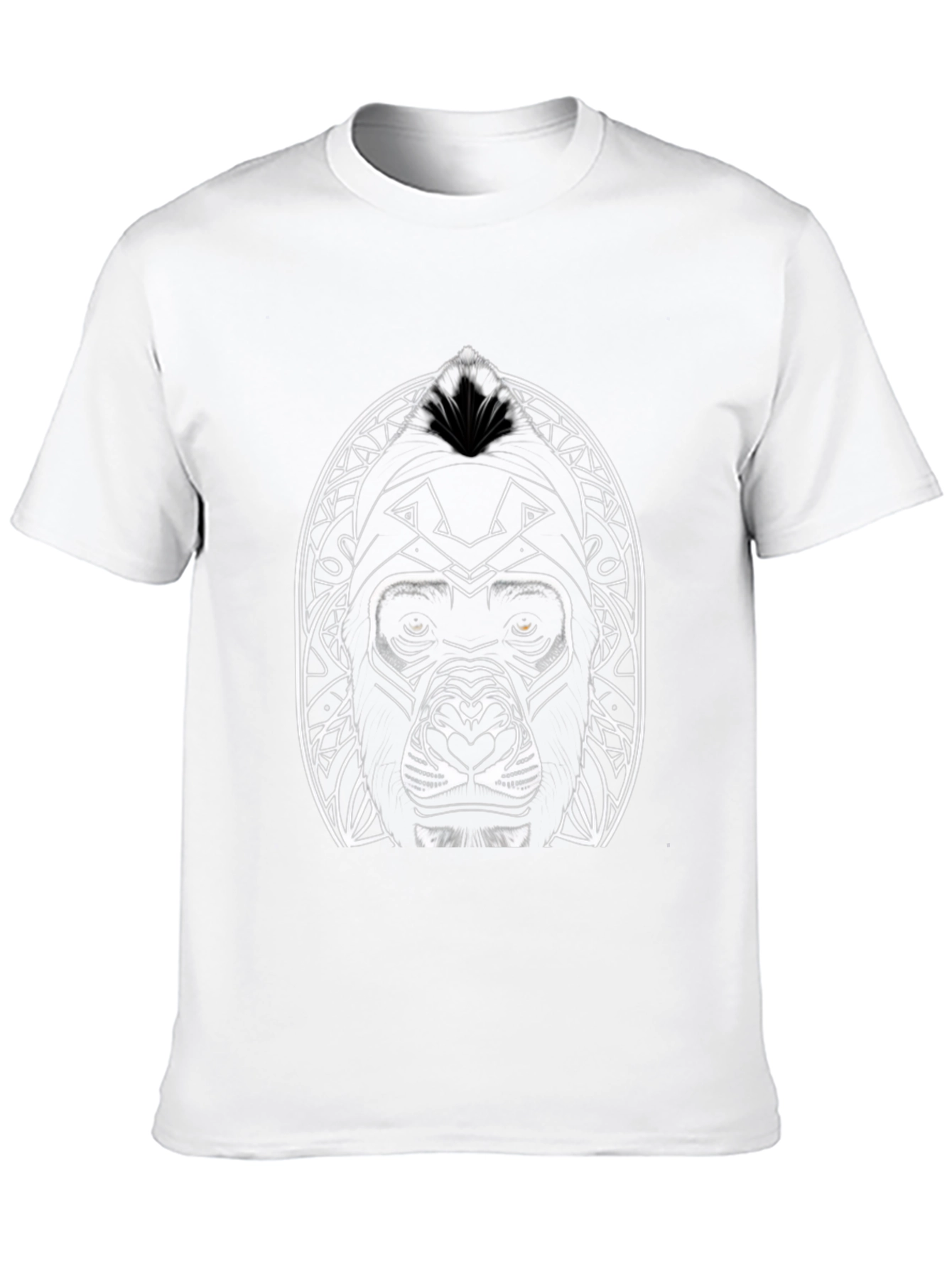 Tribal Gorilla Graphic T-Shirt - Black