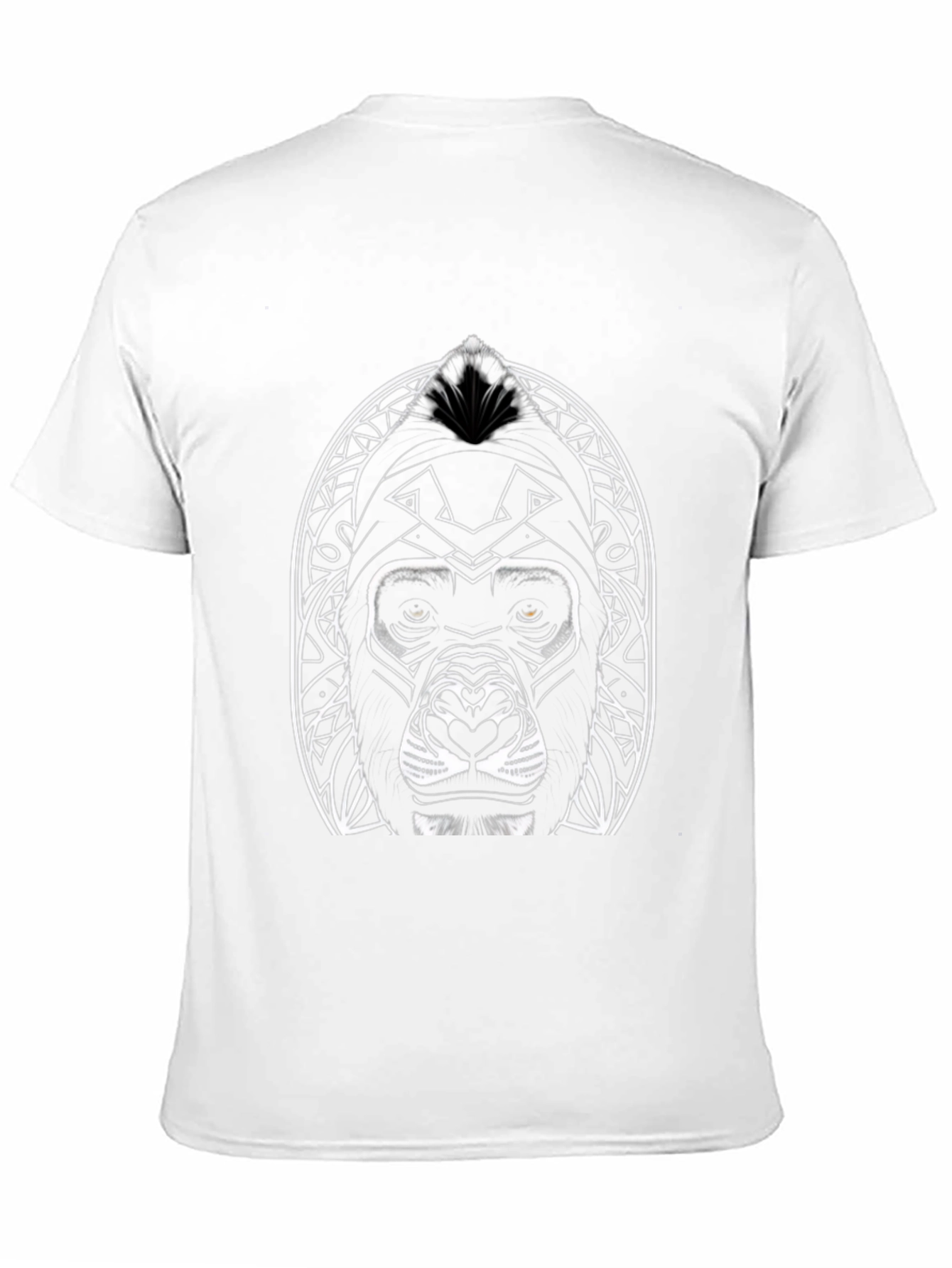 Tribal Gorilla Graphic T-Shirt - Black