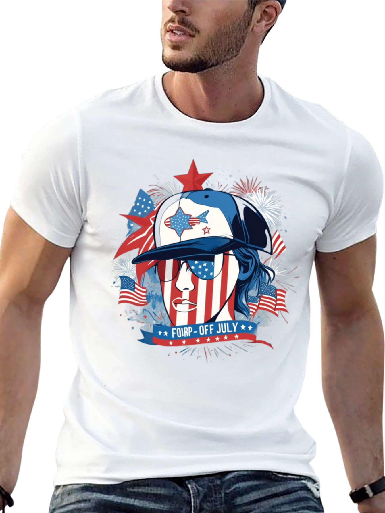 Patriotic FOIRP-OFF July Graphic T-Shirt