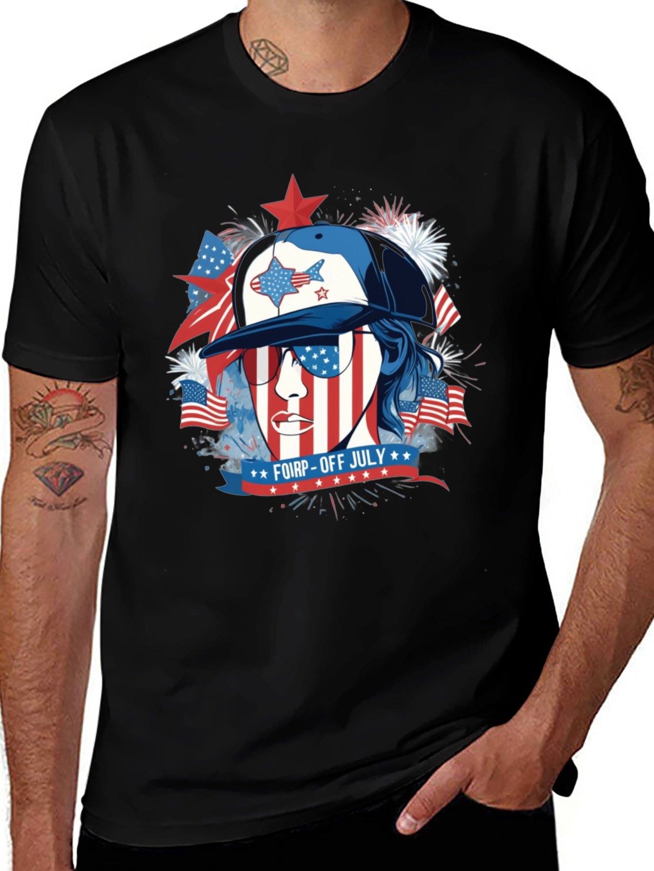 Patriotic FOIRP-OFF July Graphic T-Shirt