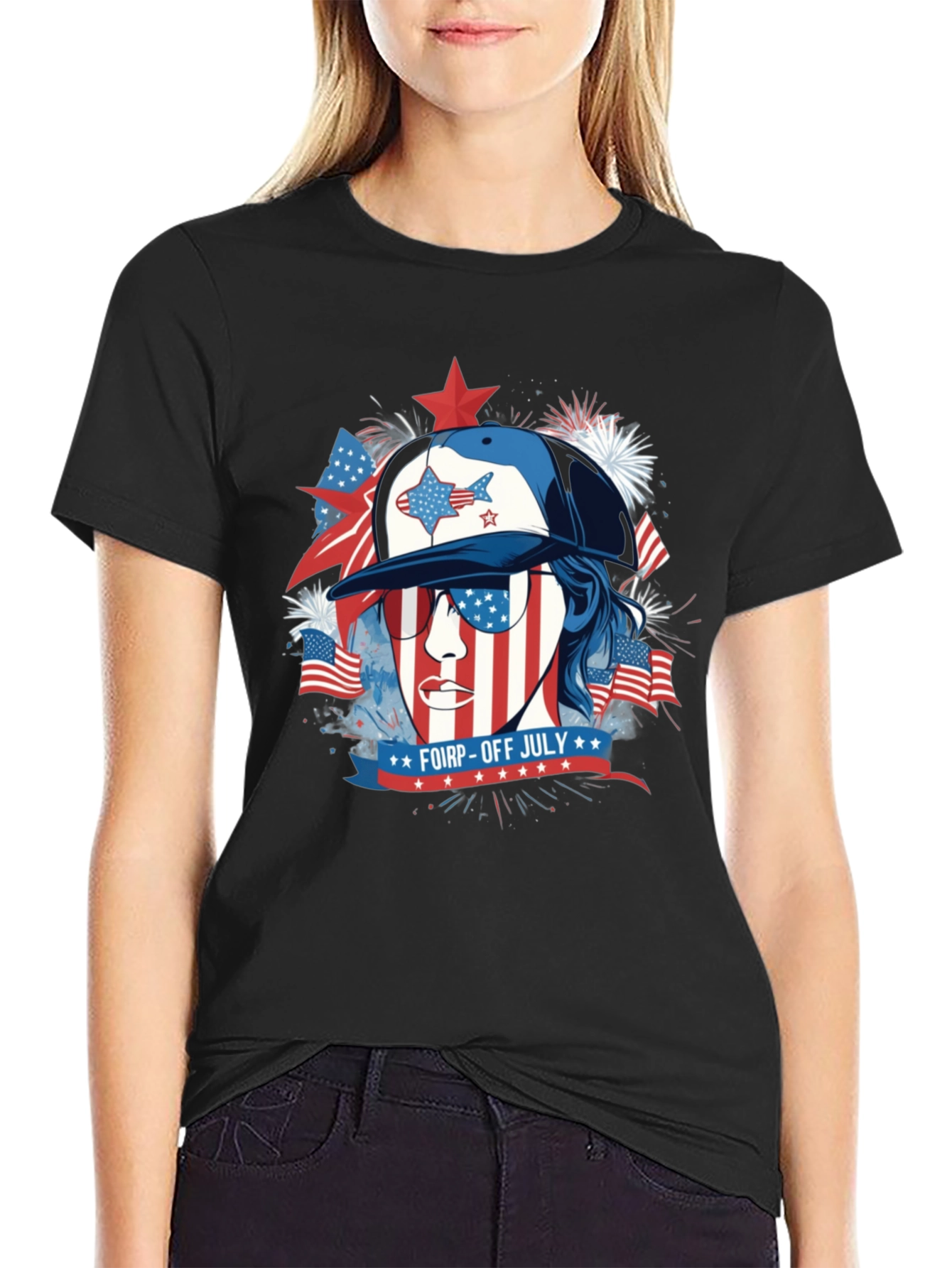 Patriotic FOIRP-OFF July Graphic T-Shirt