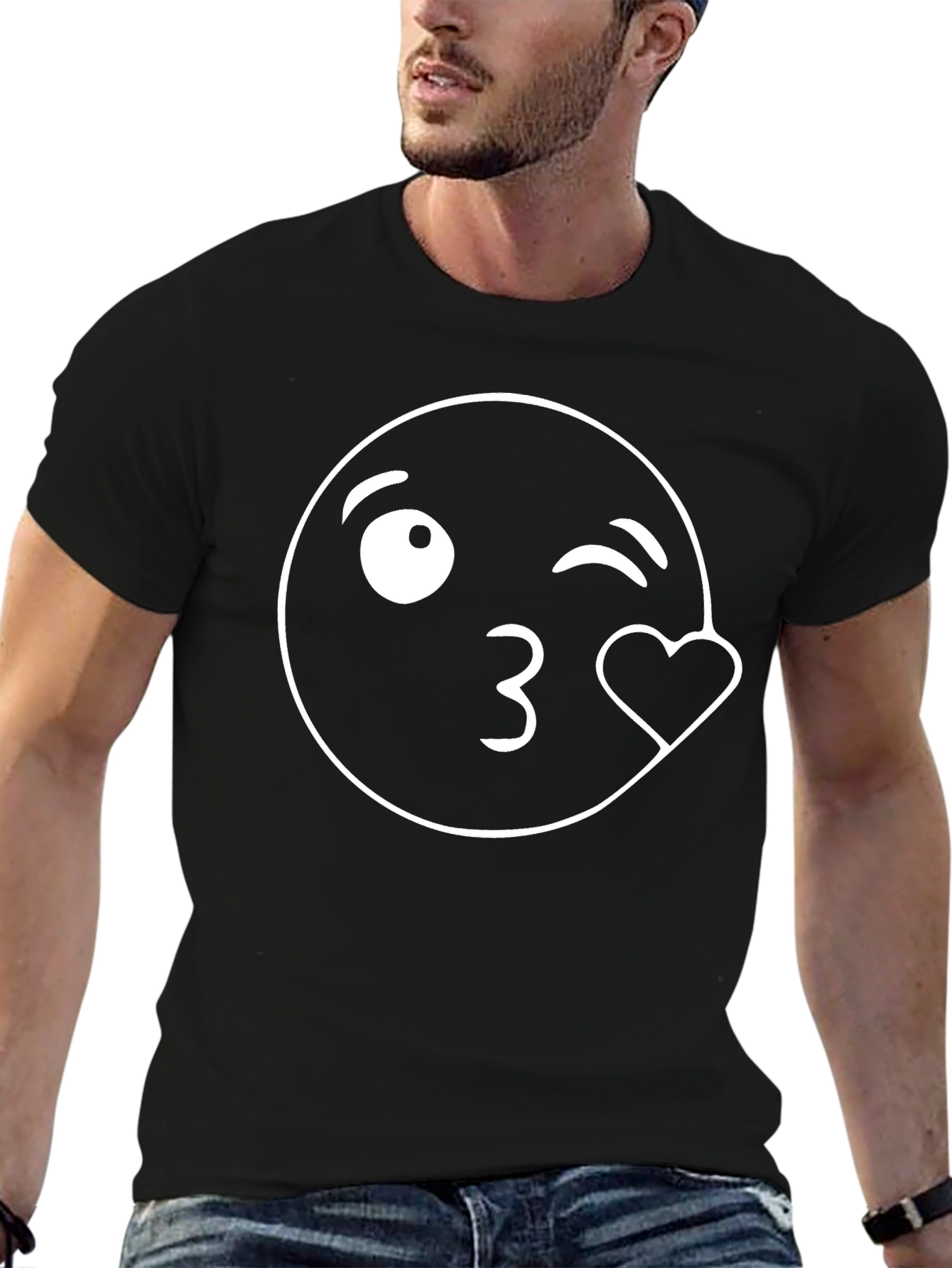 Emoji Kiss T-Shirt - Casual Comfort