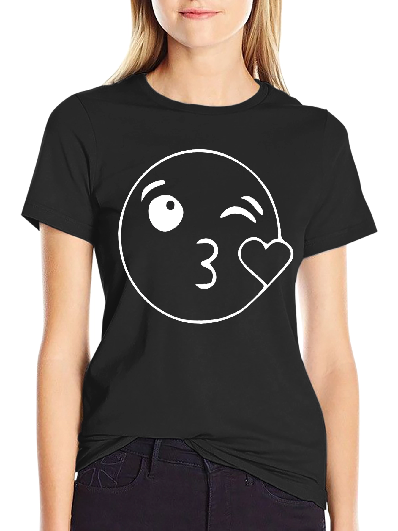Emoji Kiss T-Shirt - Casual Comfort