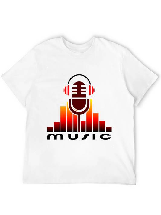 Music Lovers Black Graphic T-Shirt