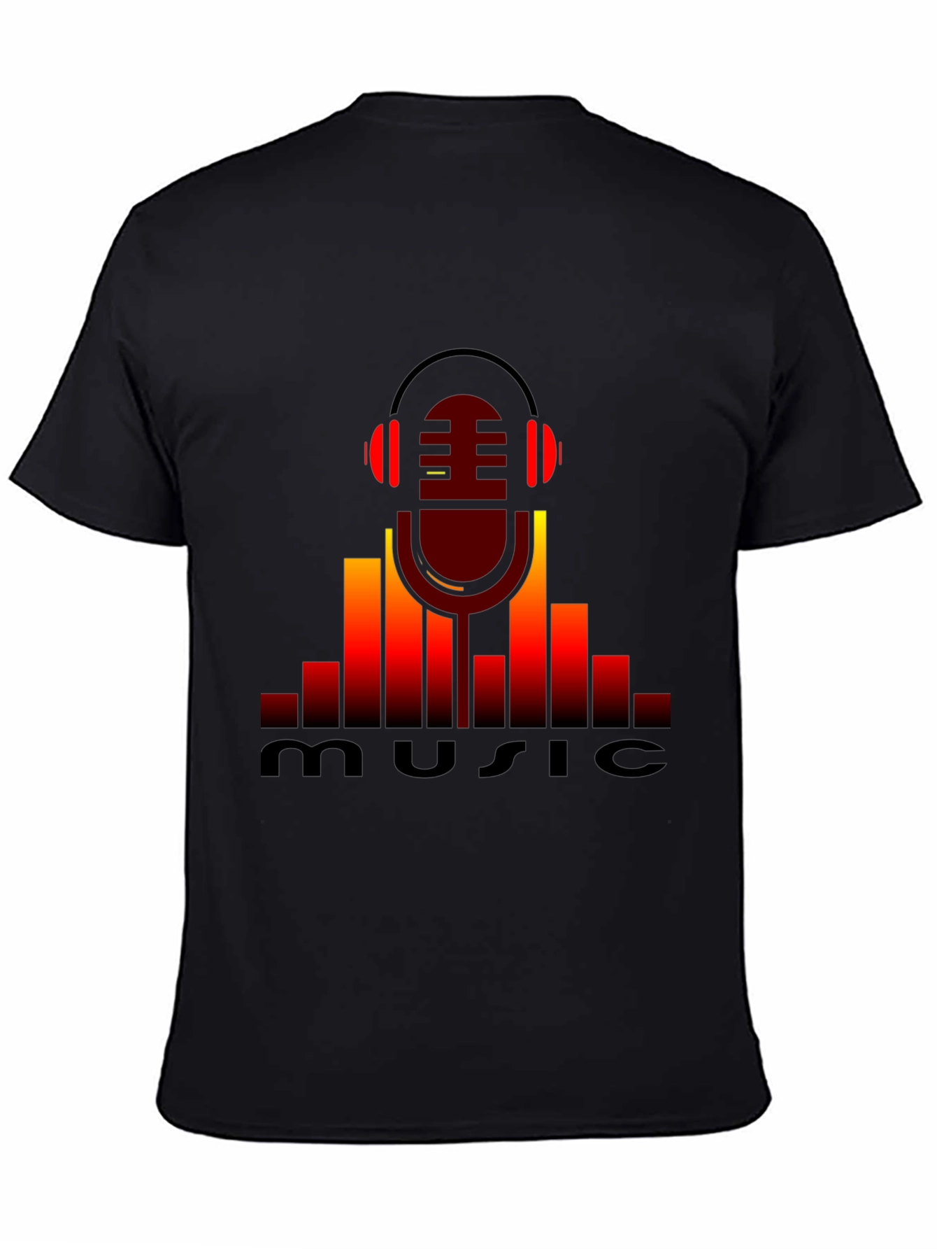 Music Lovers Black Graphic T-Shirt