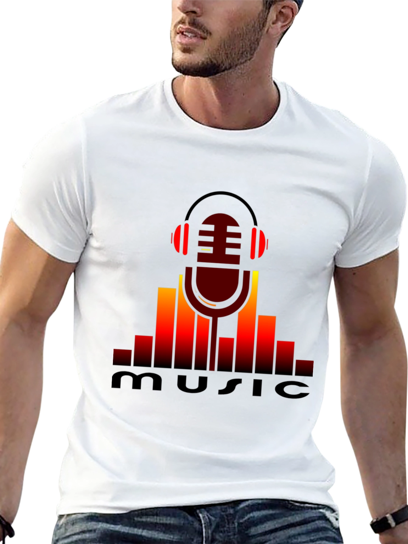 Music Lovers Black Graphic T-Shirt