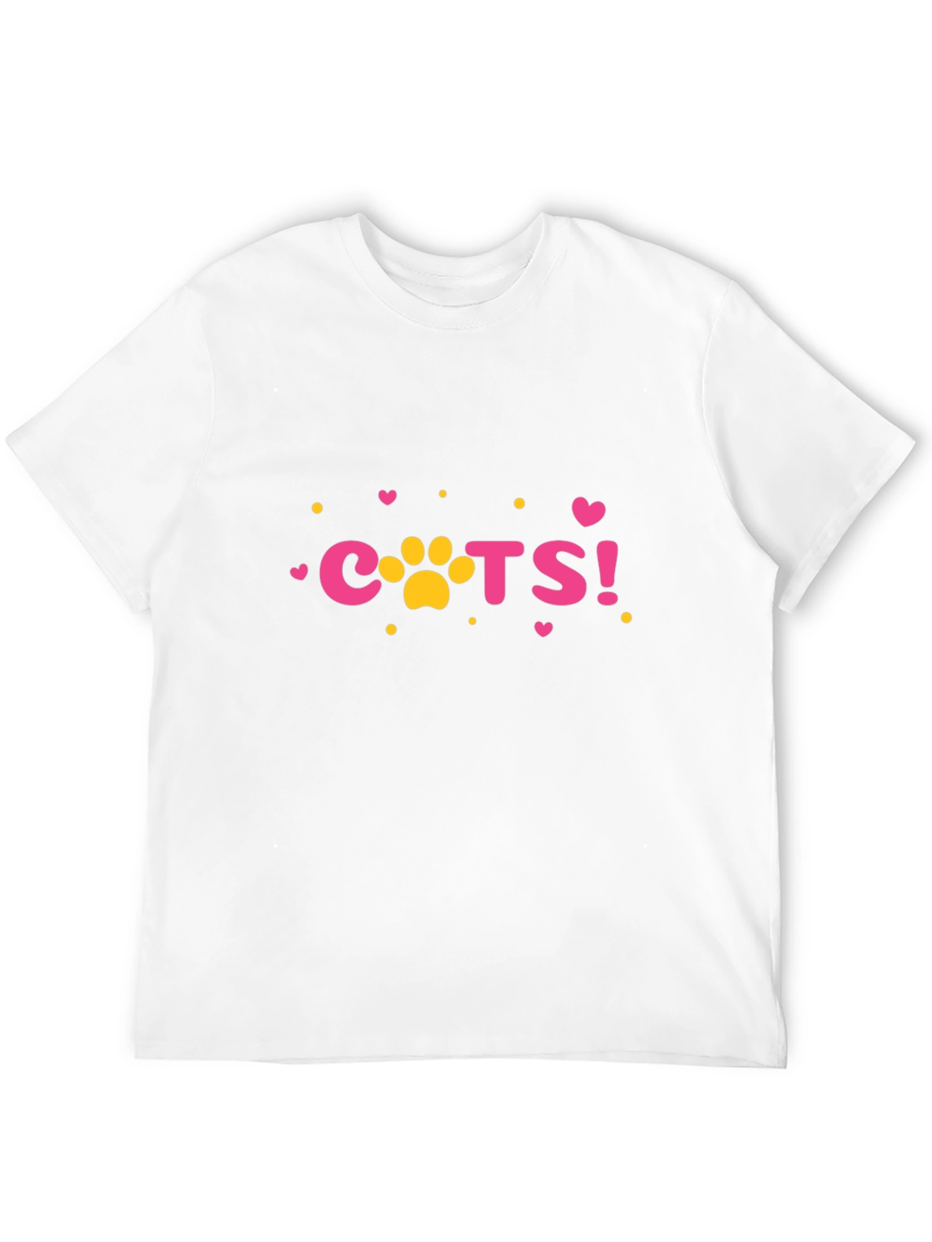 Cats Paw Print Graphic Tee - Casual Style