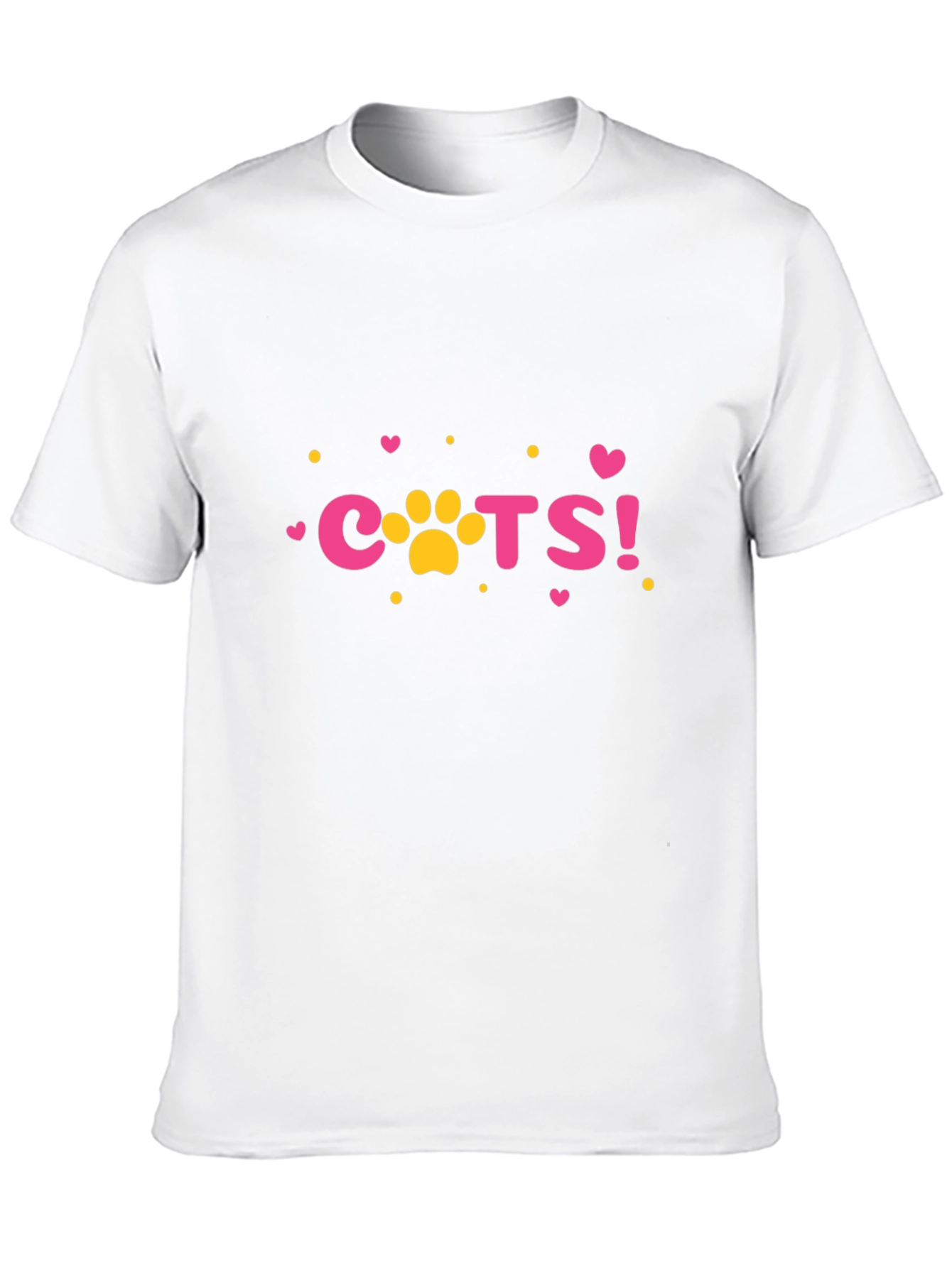 Cats Paw Print Graphic Tee - Casual Style
