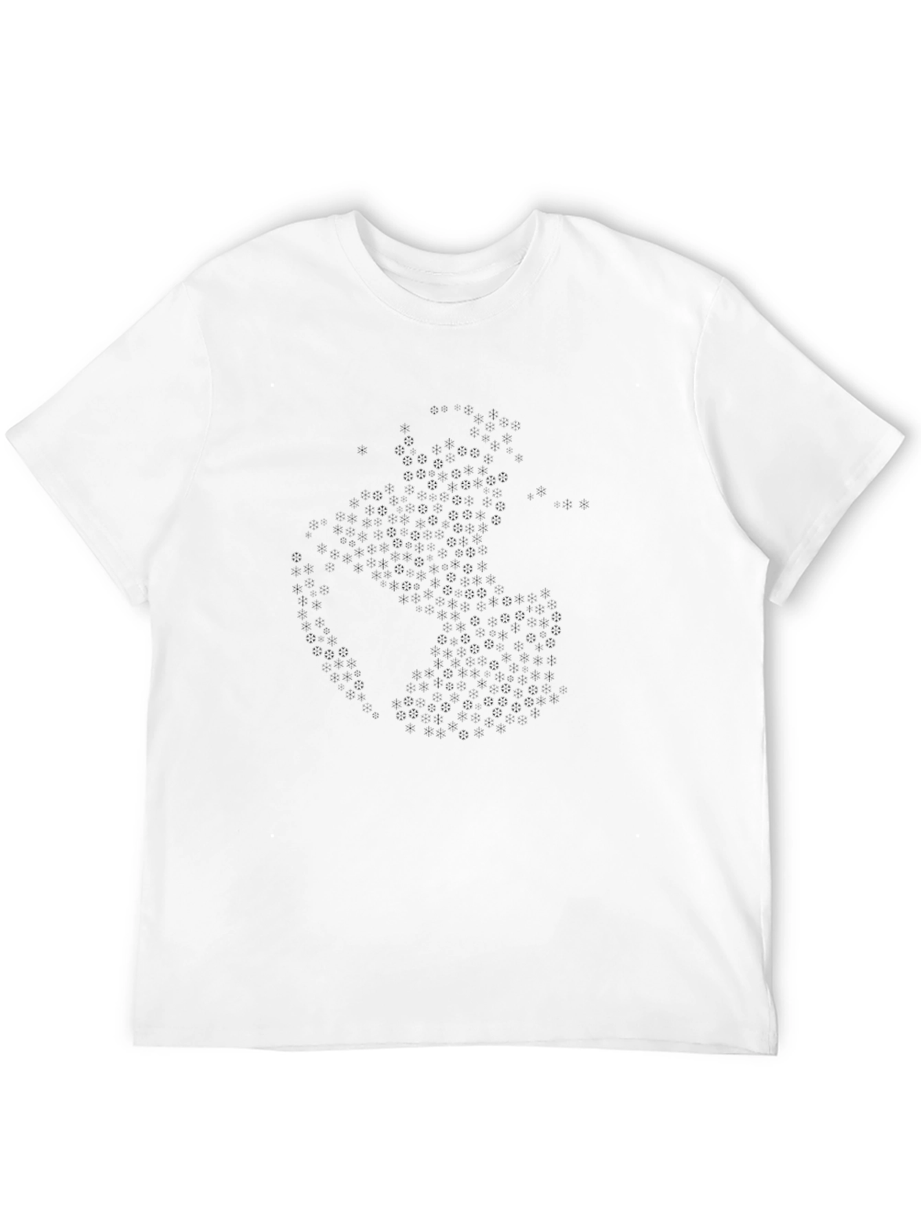 Mens Black Graphic Tee - Subtle Print