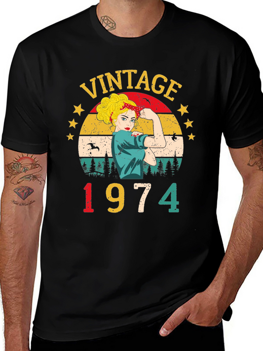 Vintage 1974 Empowered Womens Graphic T-Shirt
