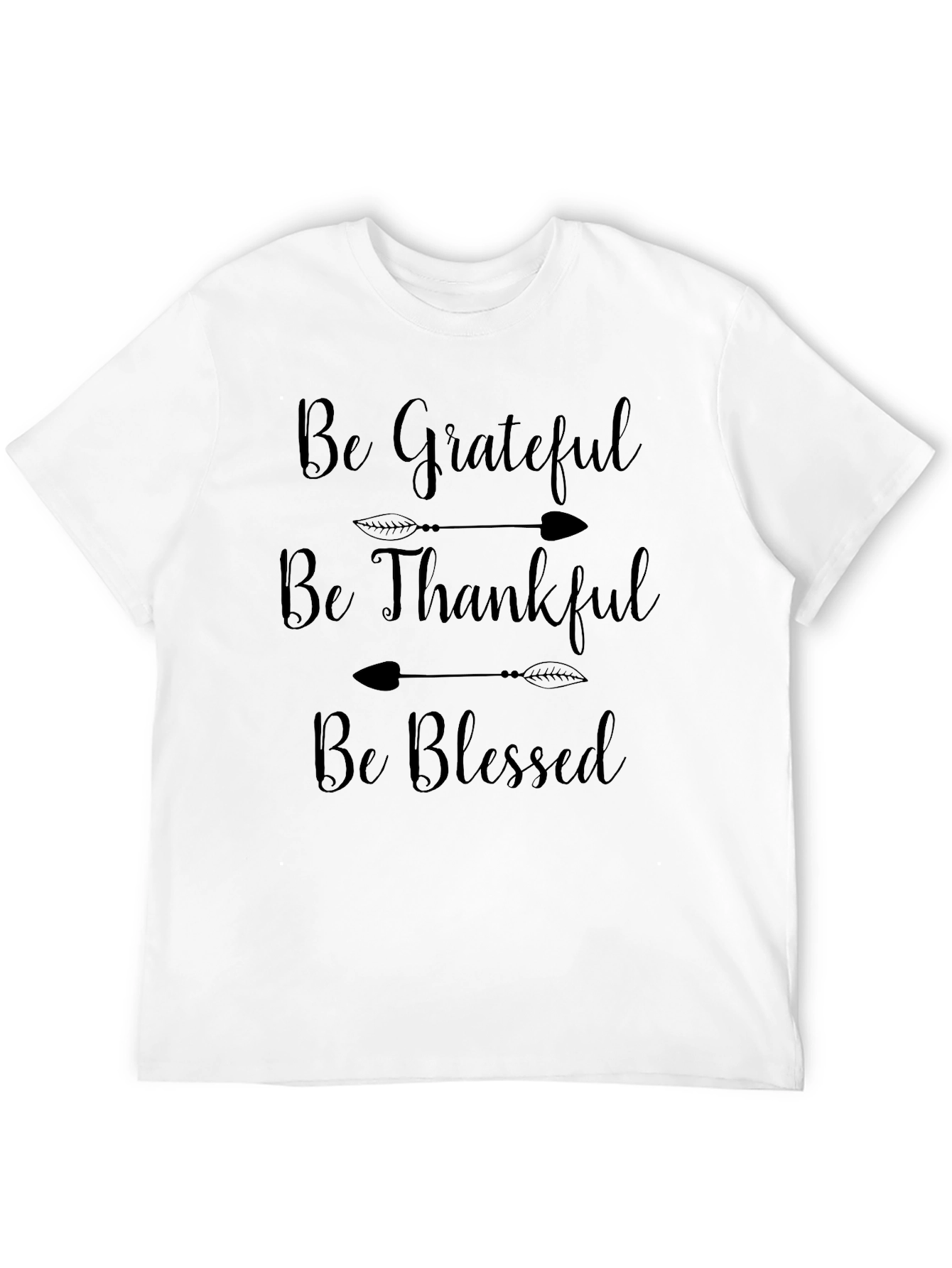 Grateful Thankful Blessed Black T-Shirt