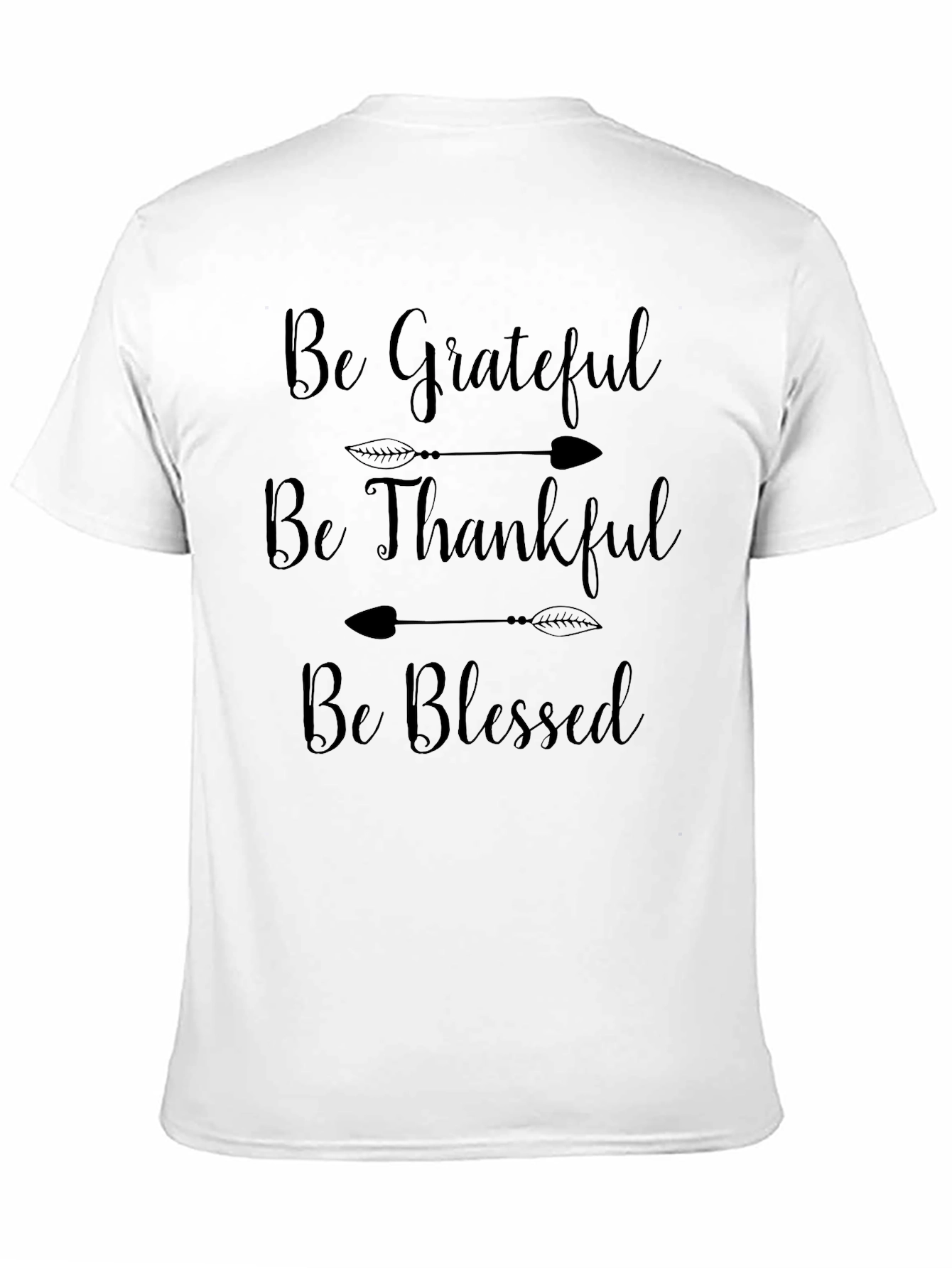 Grateful Thankful Blessed Black T-Shirt