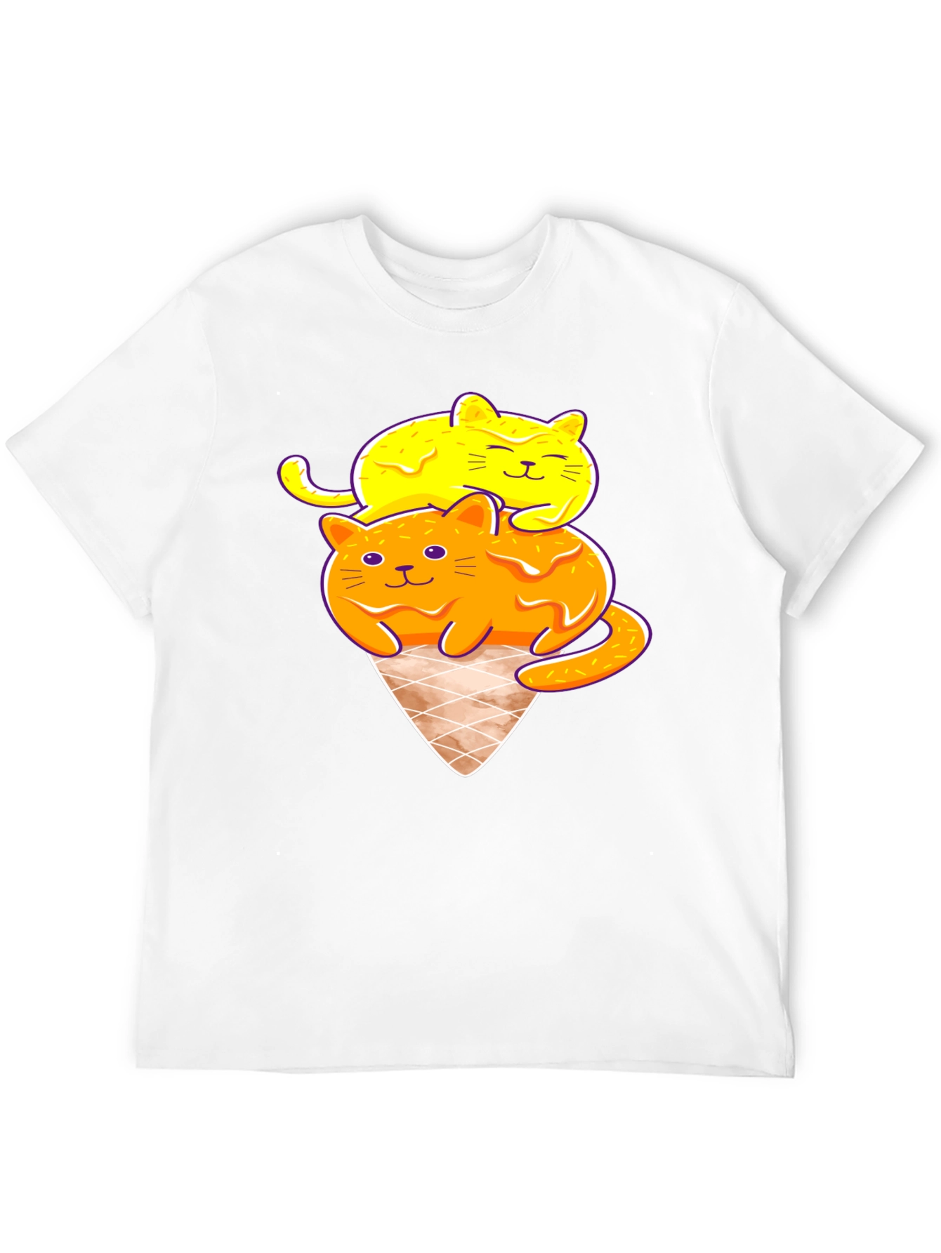 Cute Cats Ice Cream Graphic Tee
