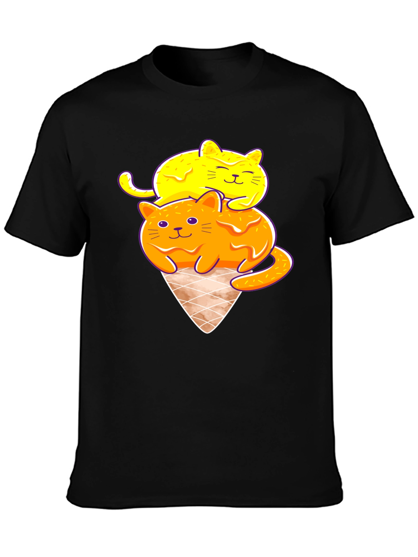 Cute Cats Ice Cream Graphic Tee