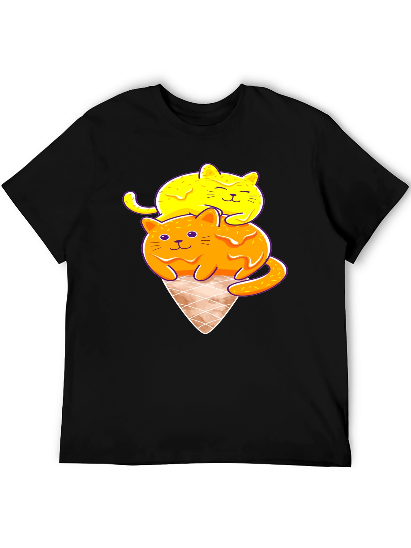 Cute Cats Ice Cream Graphic Tee