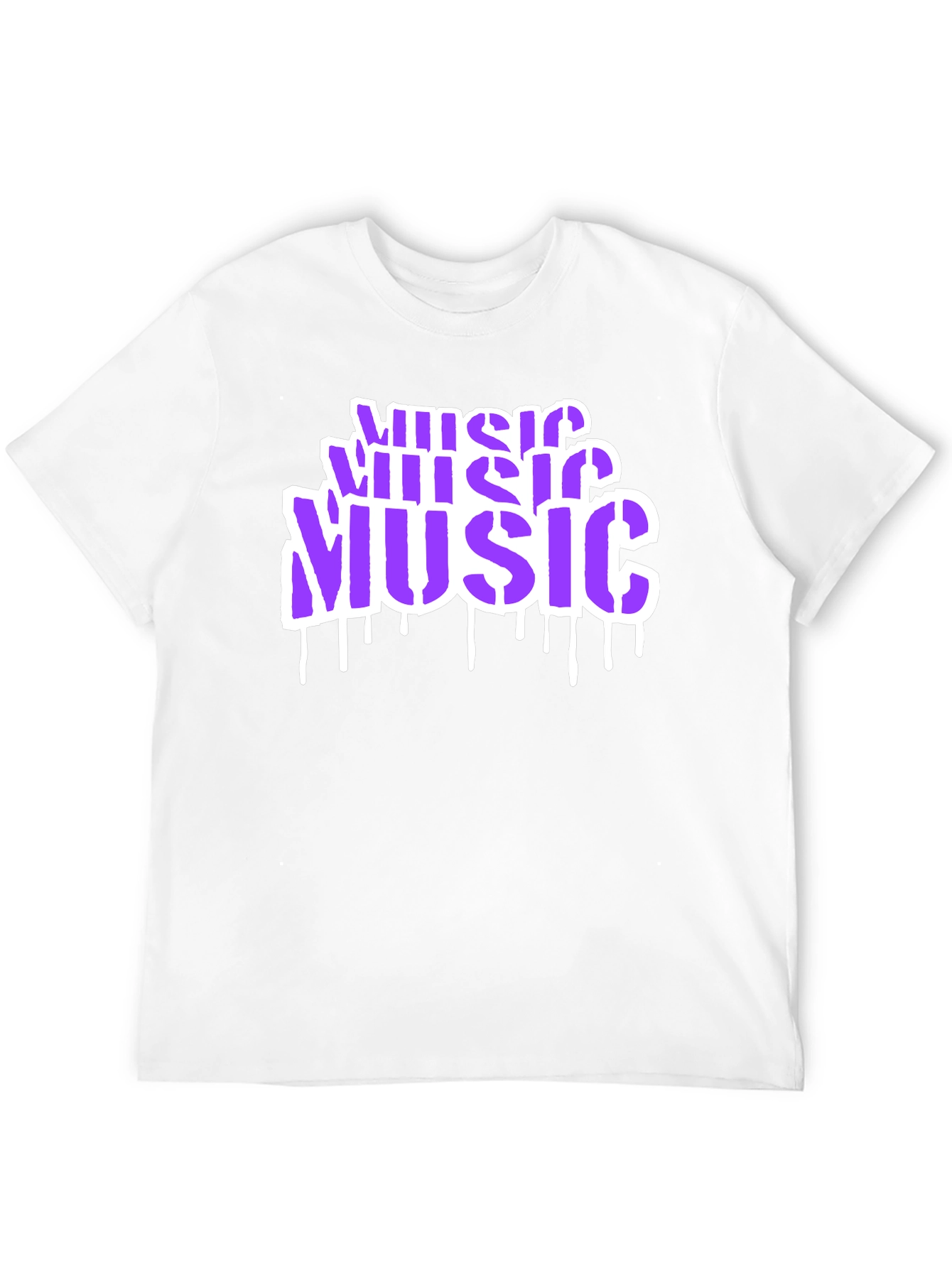Music Graffiti Style Black T-Shirt