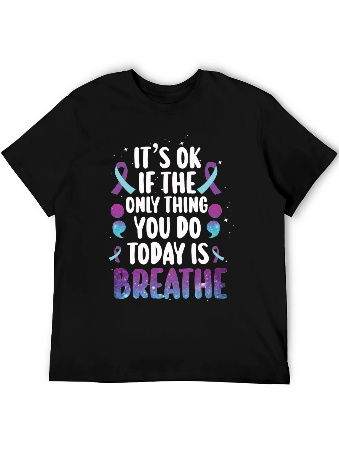 Its OK Breathe Graphic Tee - Mental Health Awareness