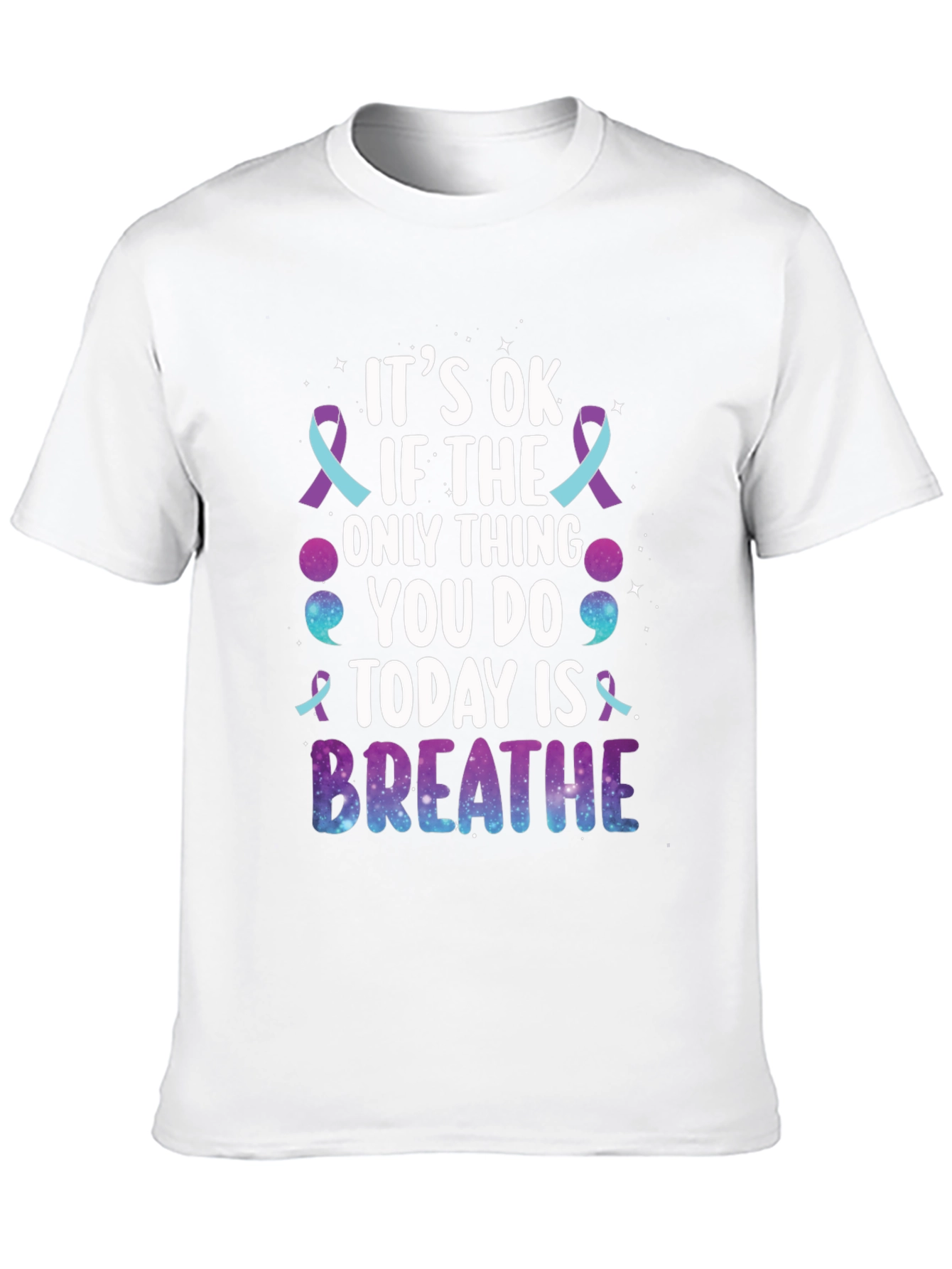 Its OK Breathe Graphic Tee - Mental Health Awareness