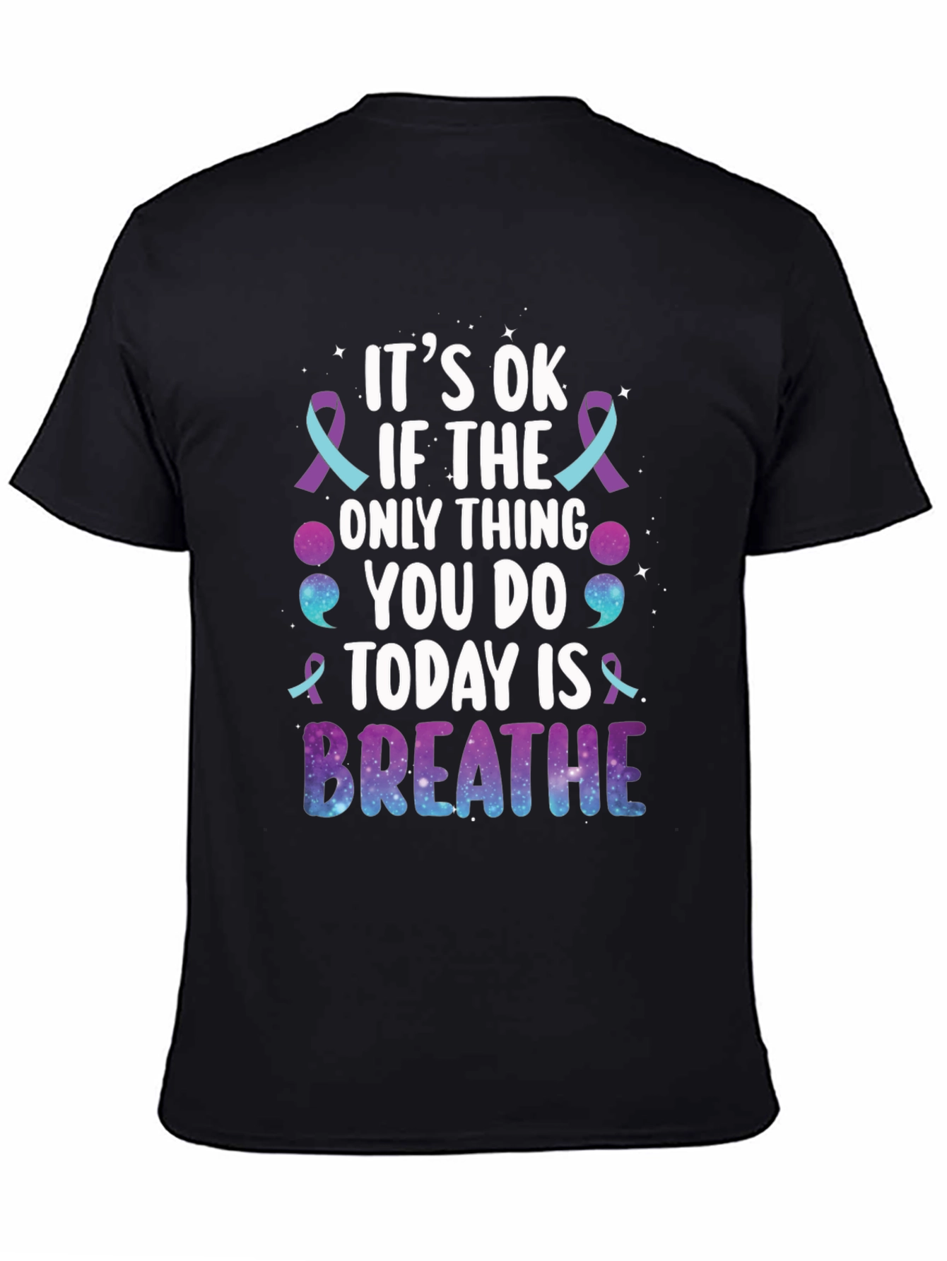 Its OK Breathe Graphic Tee - Mental Health Awareness