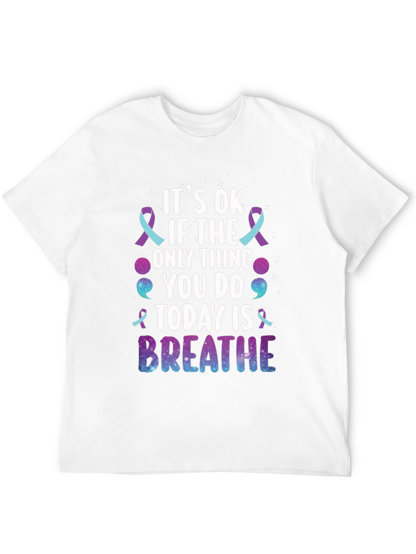 Its OK Breathe Graphic Tee - Mental Health Awareness