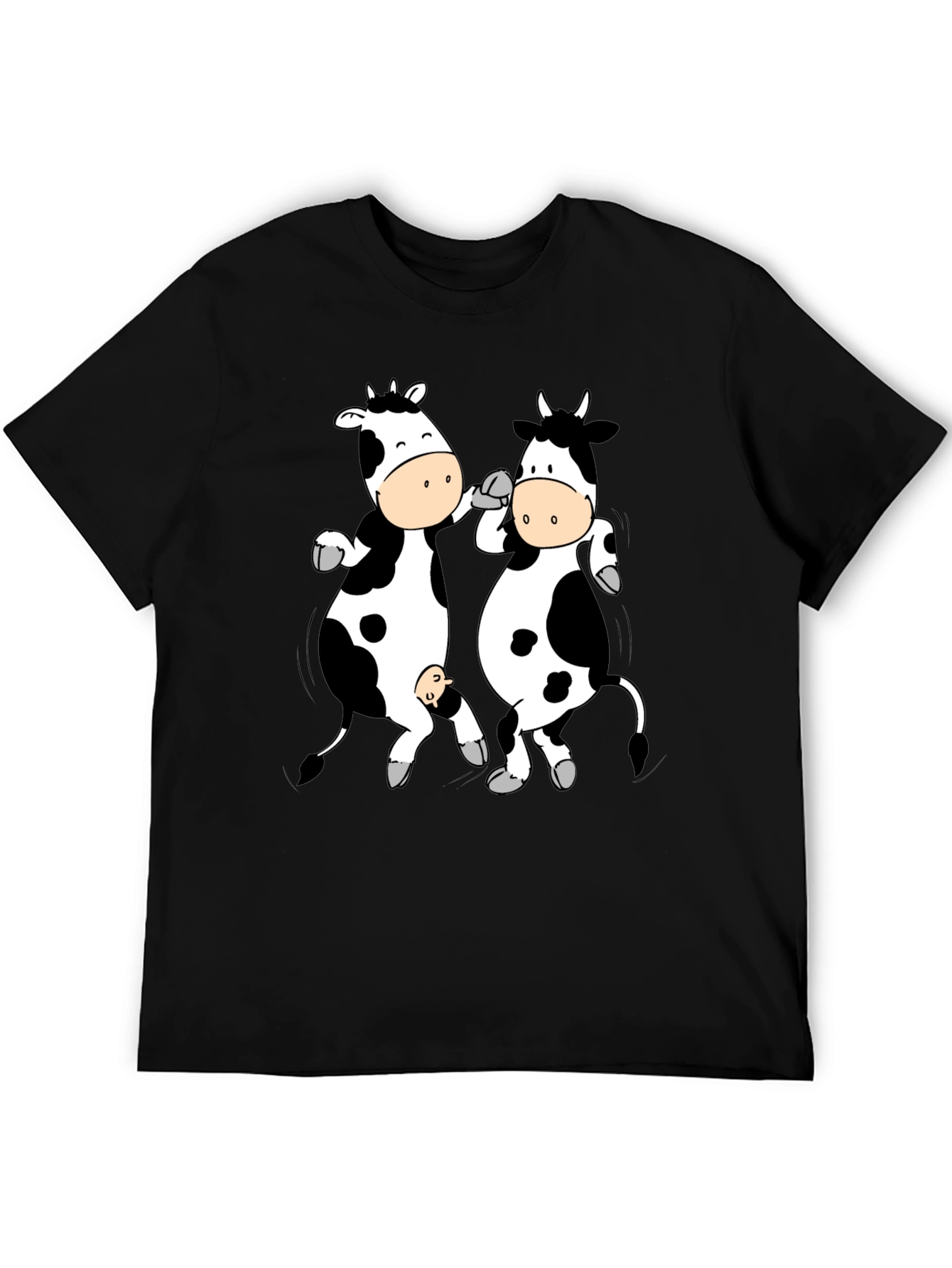 Funny Cow T-Shirt - Black Cotton Tee