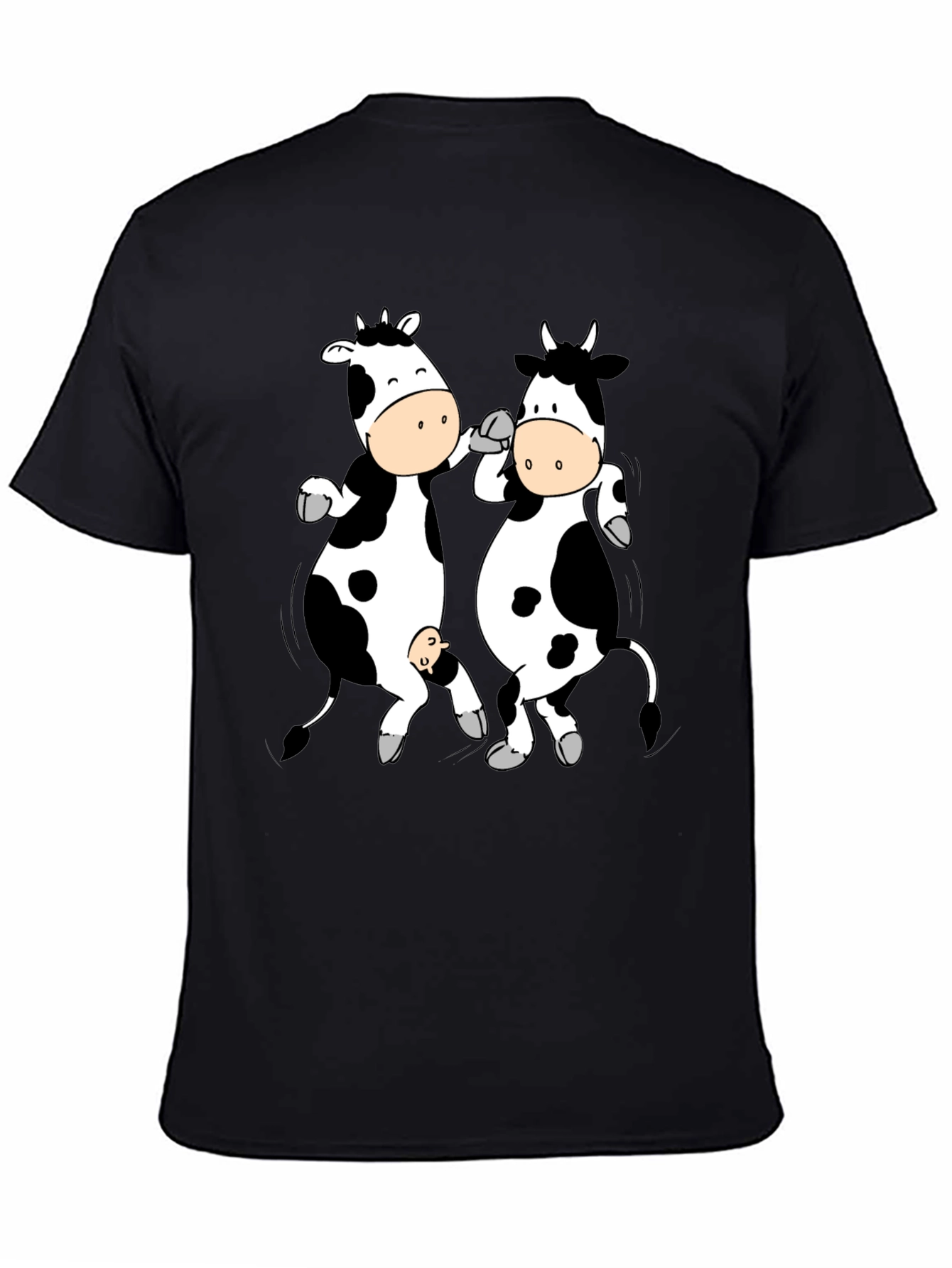 Funny Cow T-Shirt - Black Cotton Tee