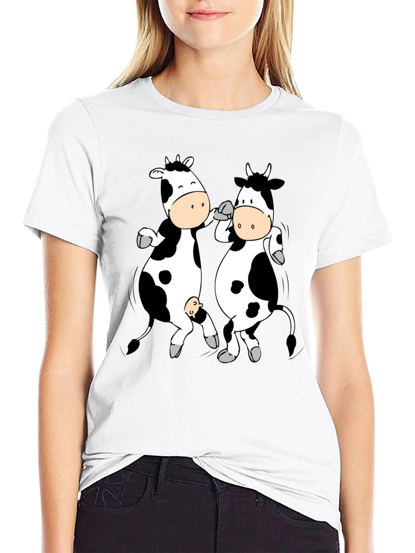 Funny Cow T-Shirt - Black Cotton Tee