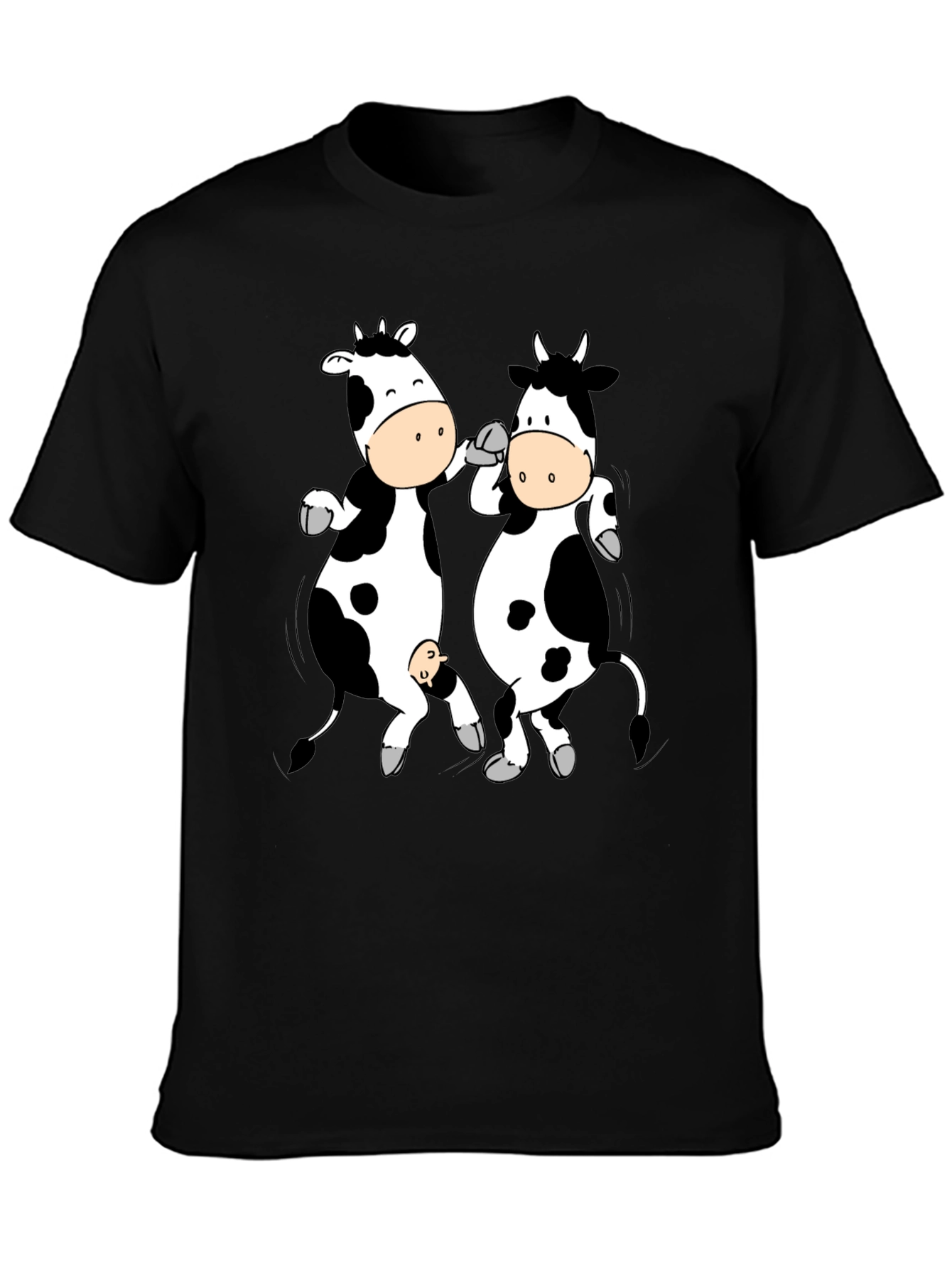 Funny Cow T-Shirt - Black Cotton Tee