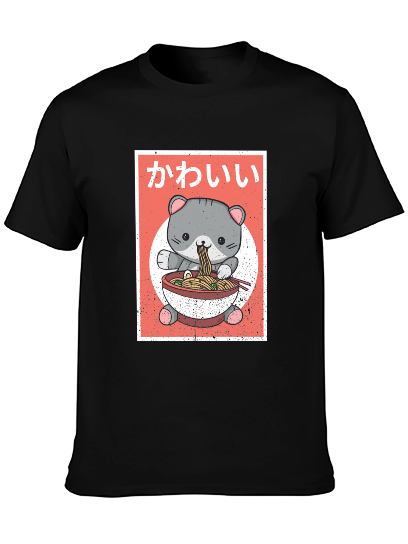 Kawaii Cat Ramen T-Shirt - Cute Anime Style