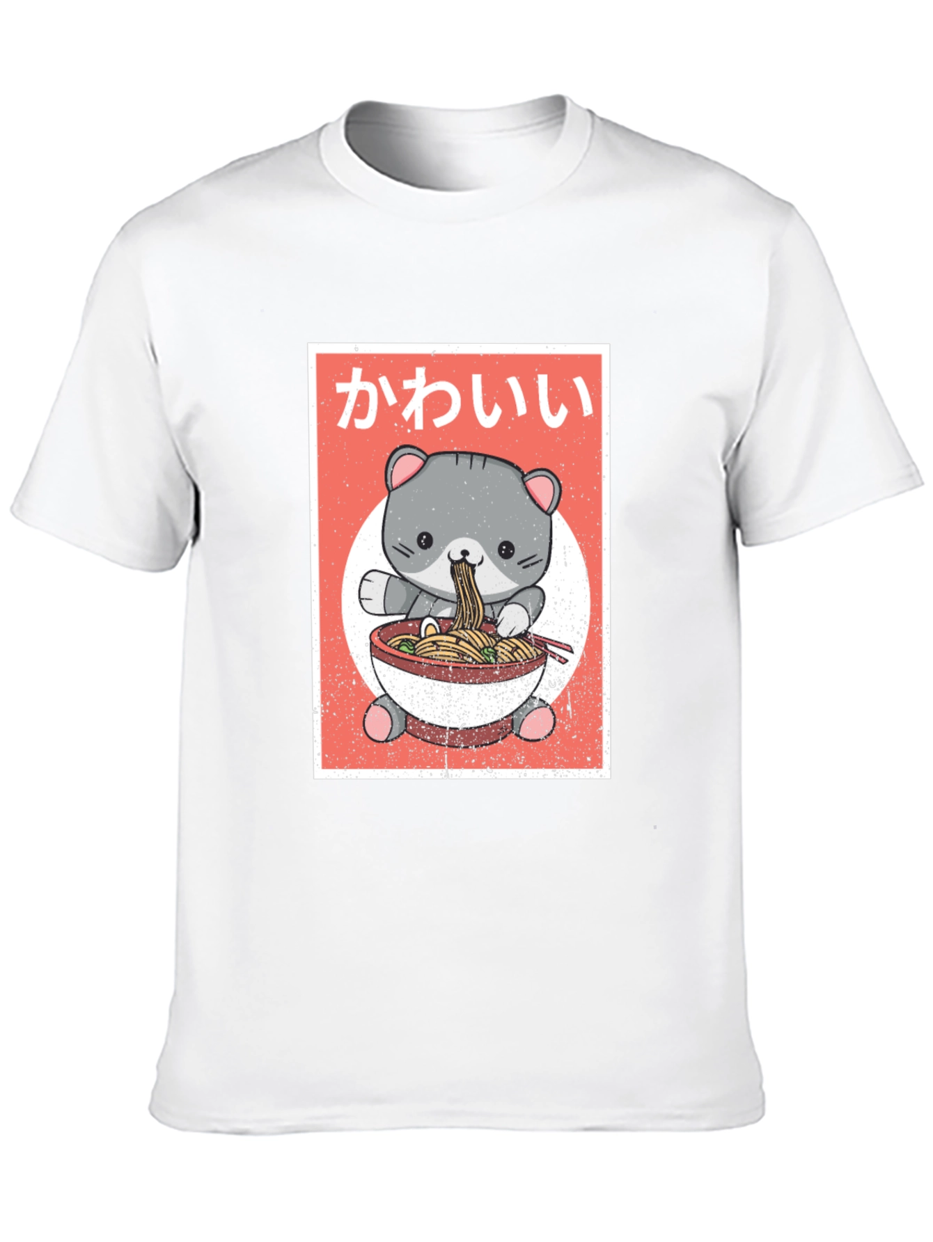 Kawaii Cat Ramen T-Shirt - Cute Anime Style