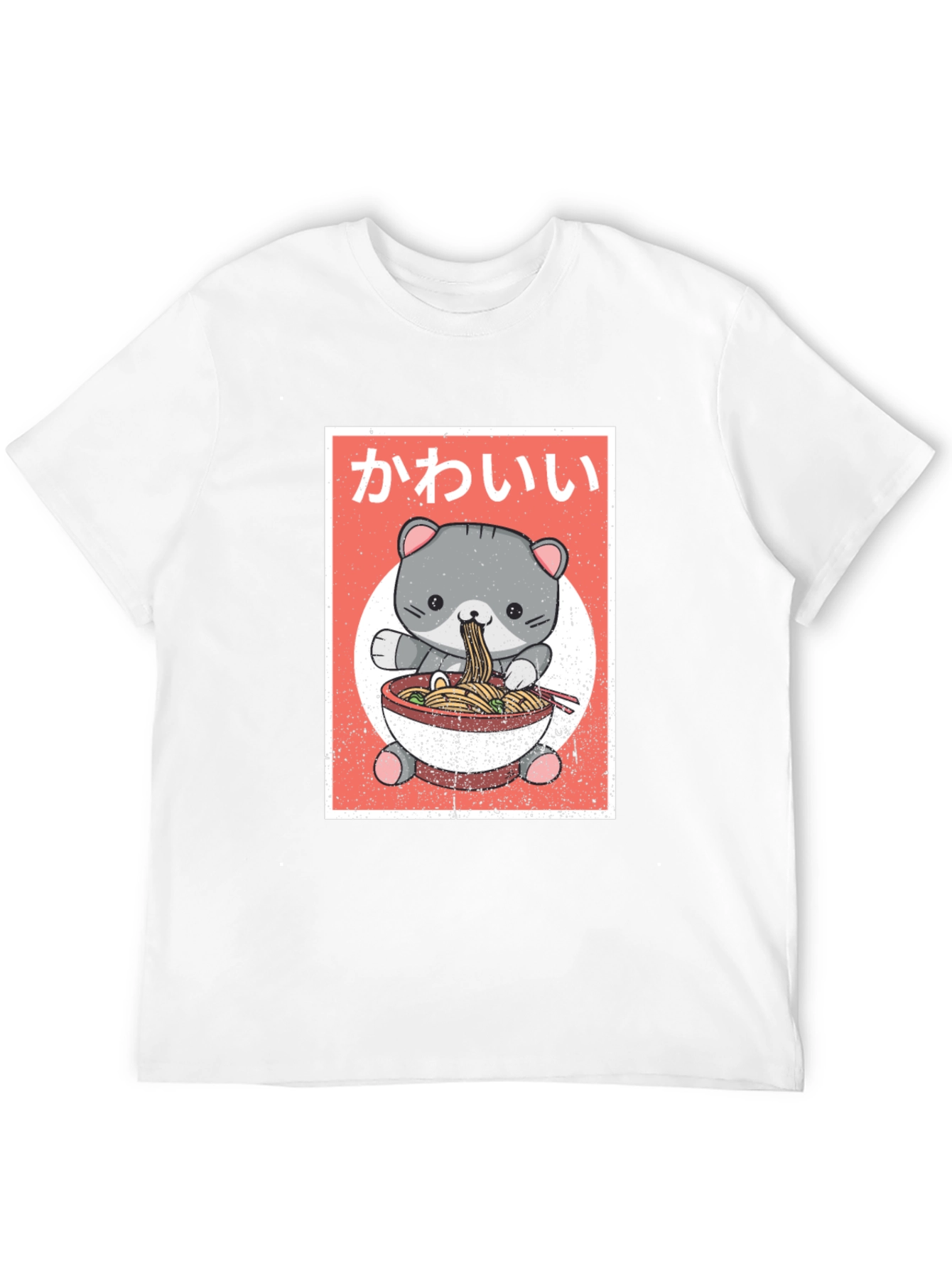 Kawaii Cat Ramen T-Shirt - Cute Anime Style