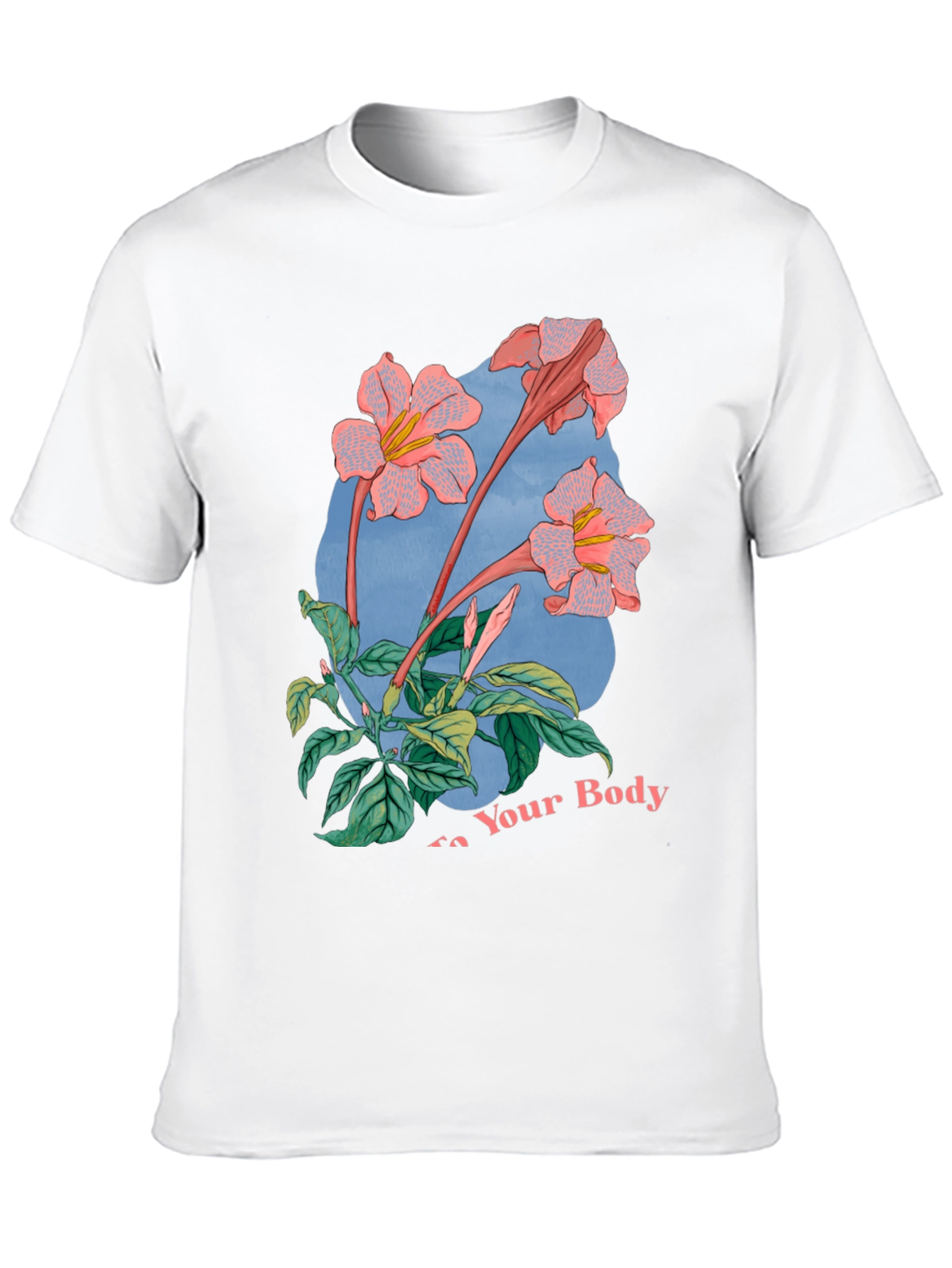 Floral Graphic Black T-Shirt for Men
